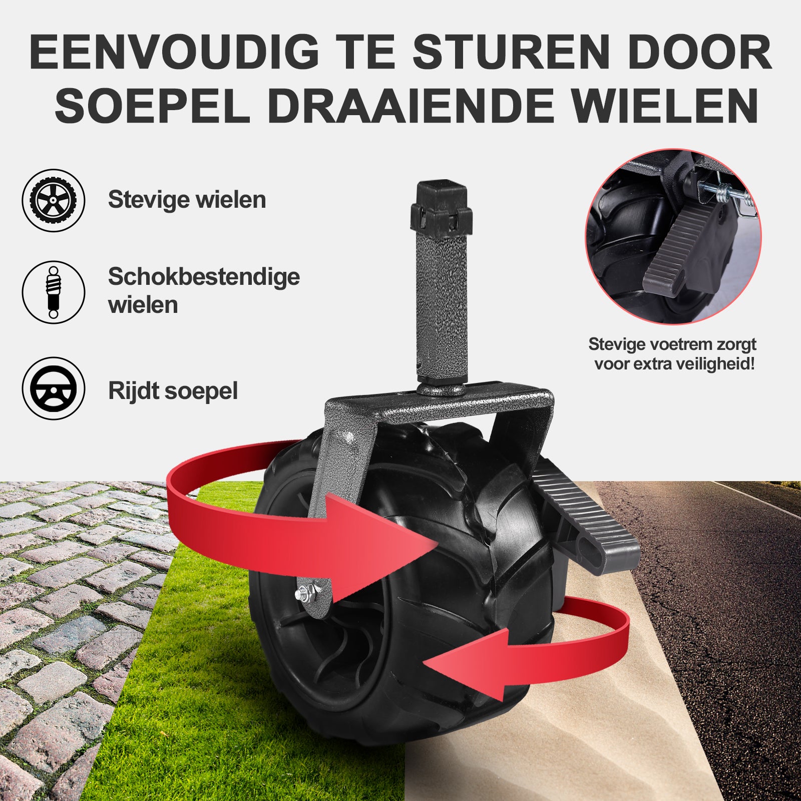 Packaway Bolderkar XL 80kg blok - opvouwbaar - heavy duty - wasbaar