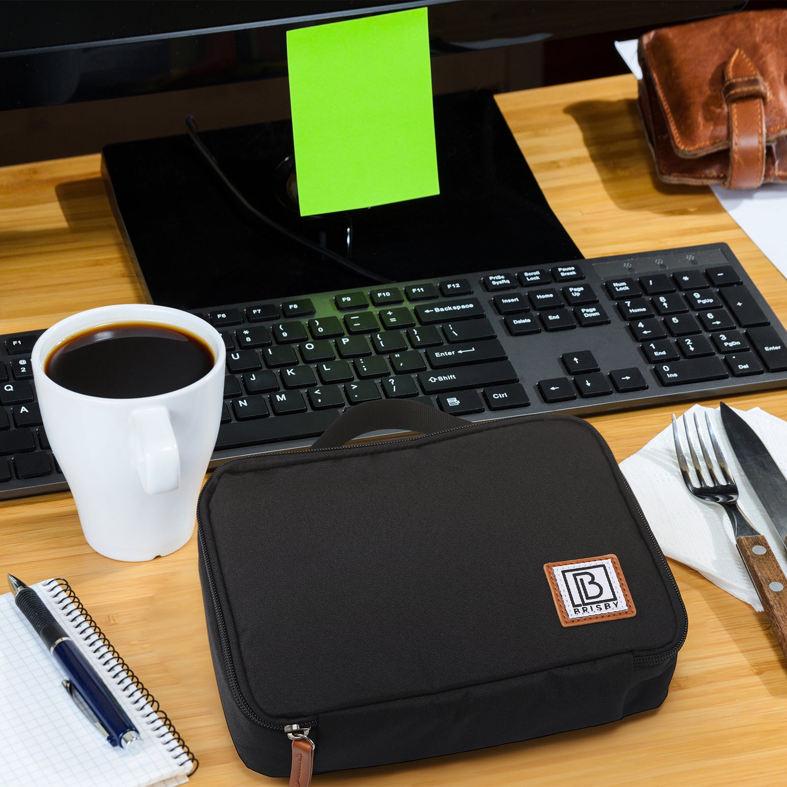 Cooler bag 2.5L black - 4-layer insulated - free cooling element