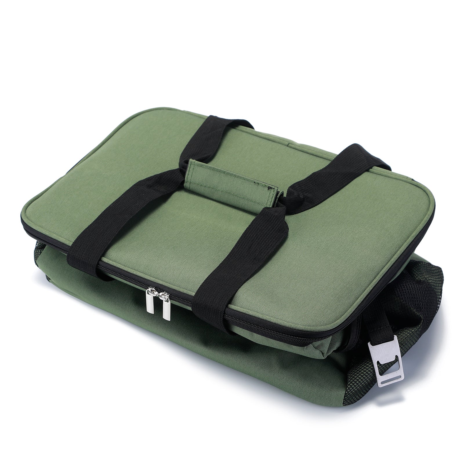 Cooler bag 30L green - lunch bag - foldable - 4-layer insulated - incl. 4 free cooling elements and carrying strap