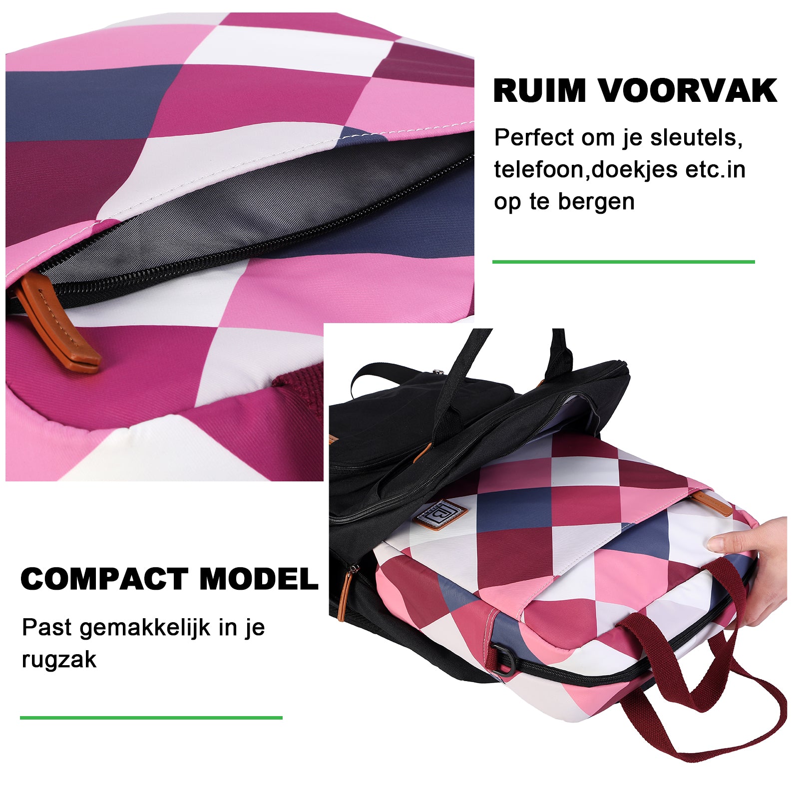 Koeltas 7L blok roze - Lunchtas - 4-laags geïsoleerd - 2 gratis koelelementen - incl. schouderband