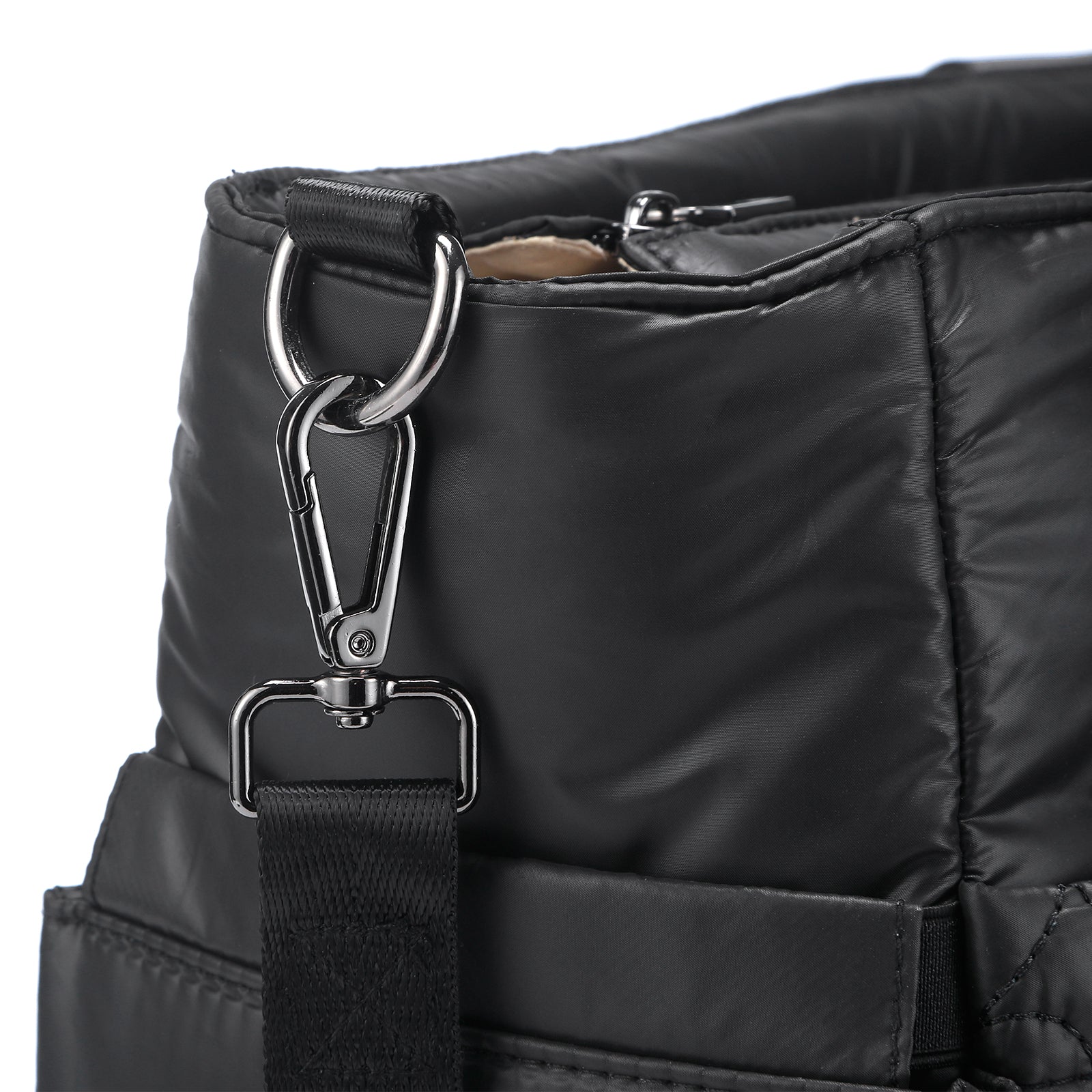 Florence diaper bag 17L black - shoulder bag, care bag - hard-wearing - incl. cool bag, changing mat and stroller hooks - nylon