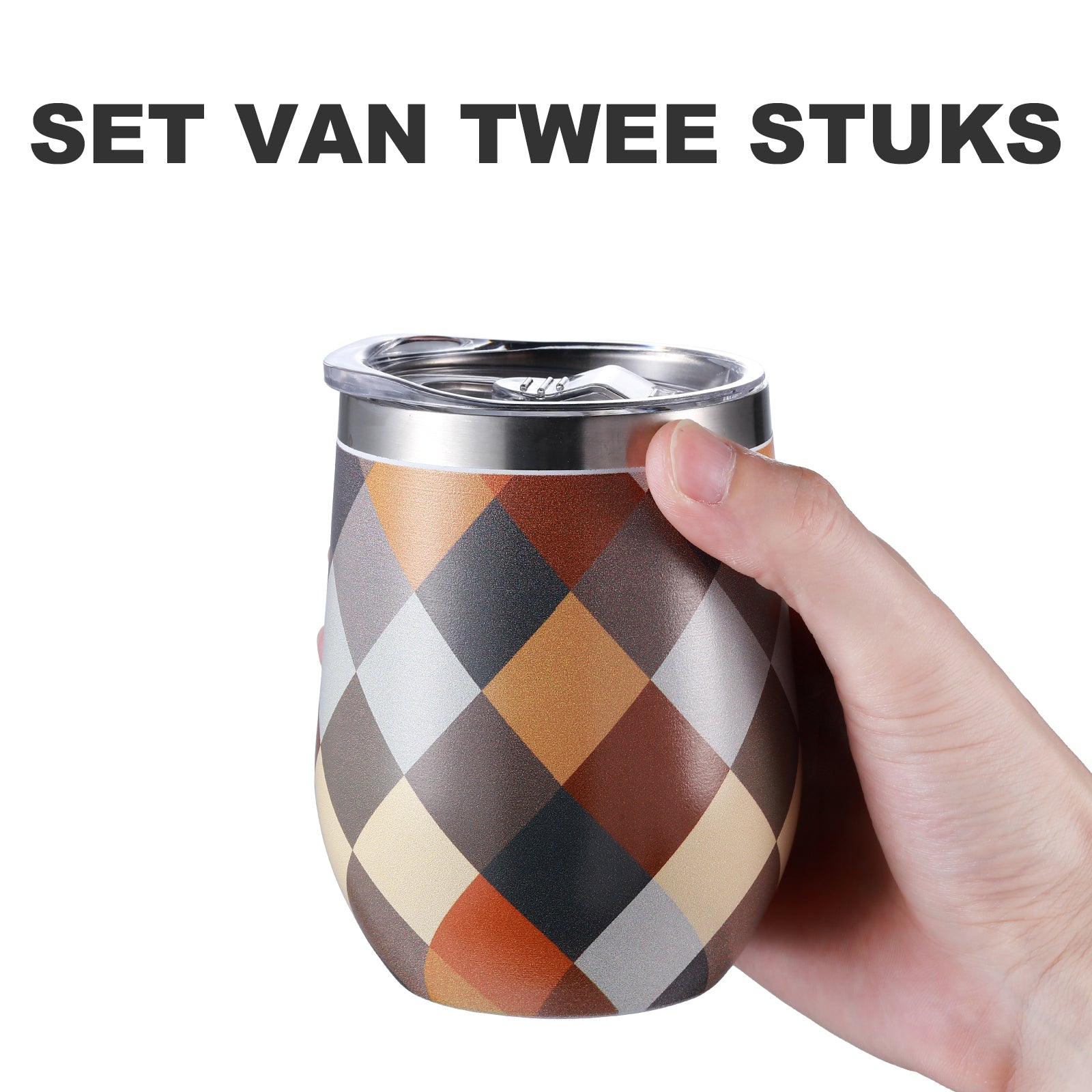 Bardi Thermosbekers 0,3L RVS blok set - incl. deksels - dubbelwandig