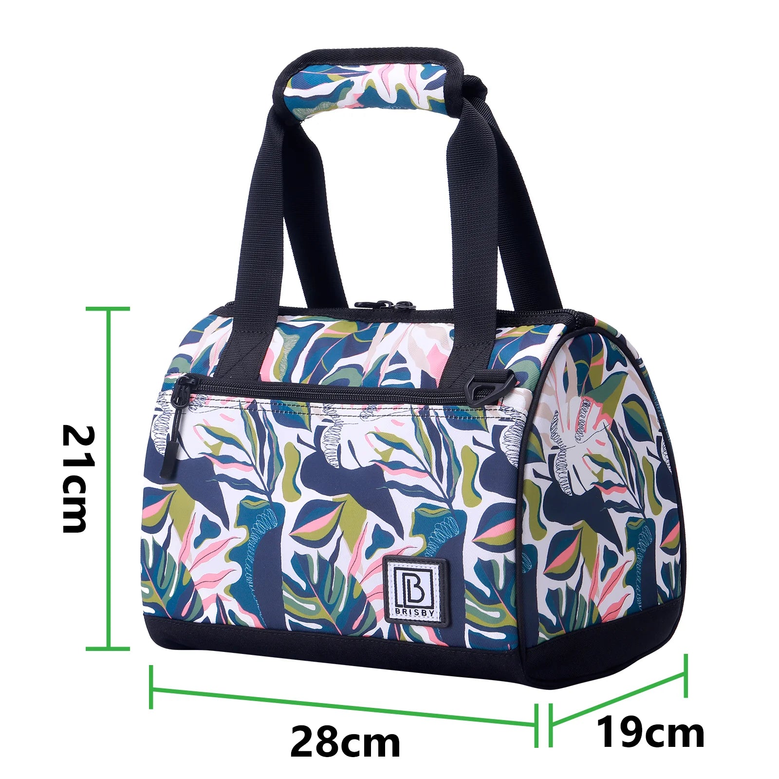Koeltas 10L botanic garden - Lunchtas - 4-laags geïsoleerd - 2 gratis koelelementen - incl. schouderband