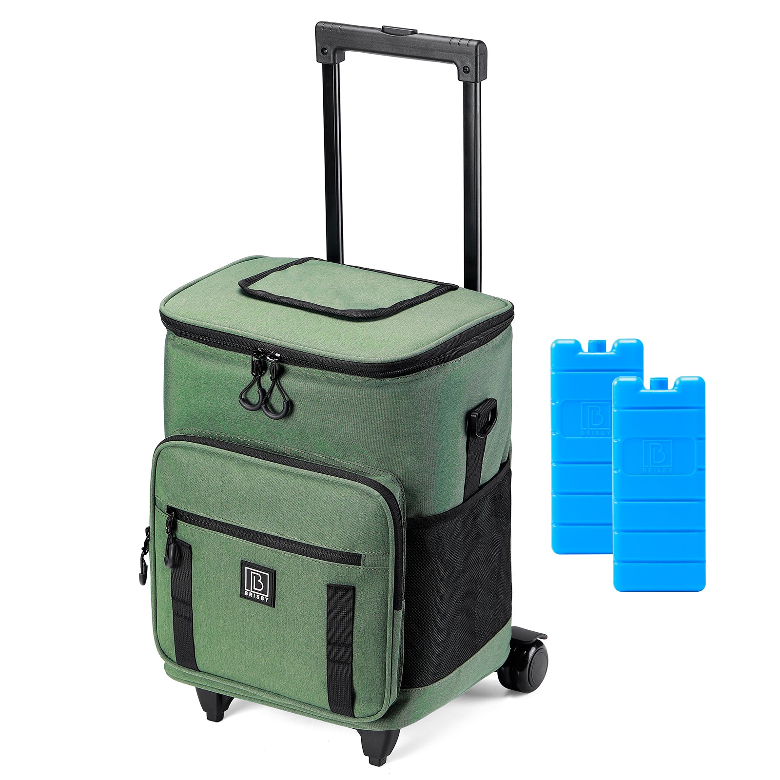 Brisby Boodschappentrolley 32L groen - incl. koelvak, koelelementen