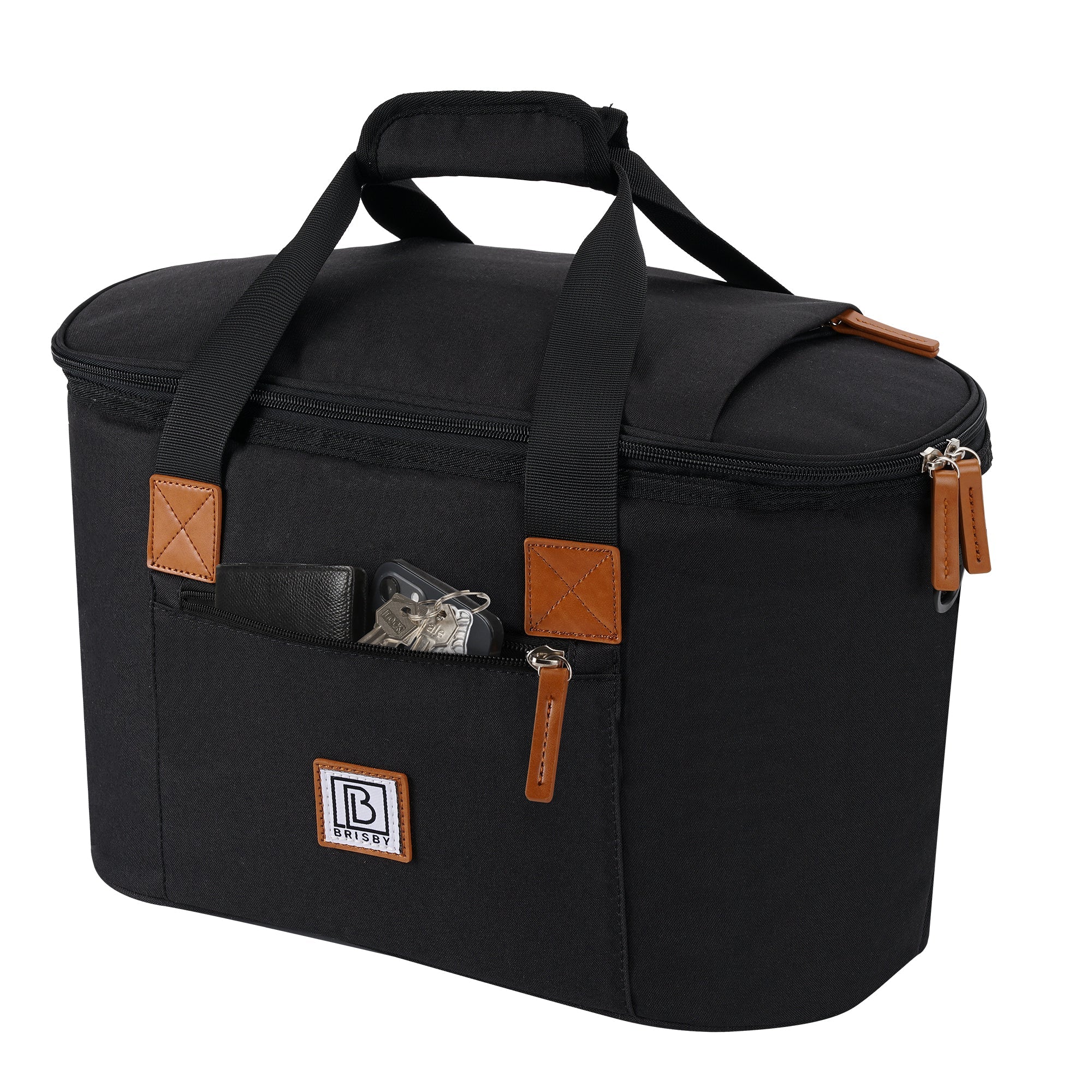 Brisby Koeltas 21L zwart set - incl. mealbox, 2 koelelementen, schouderband