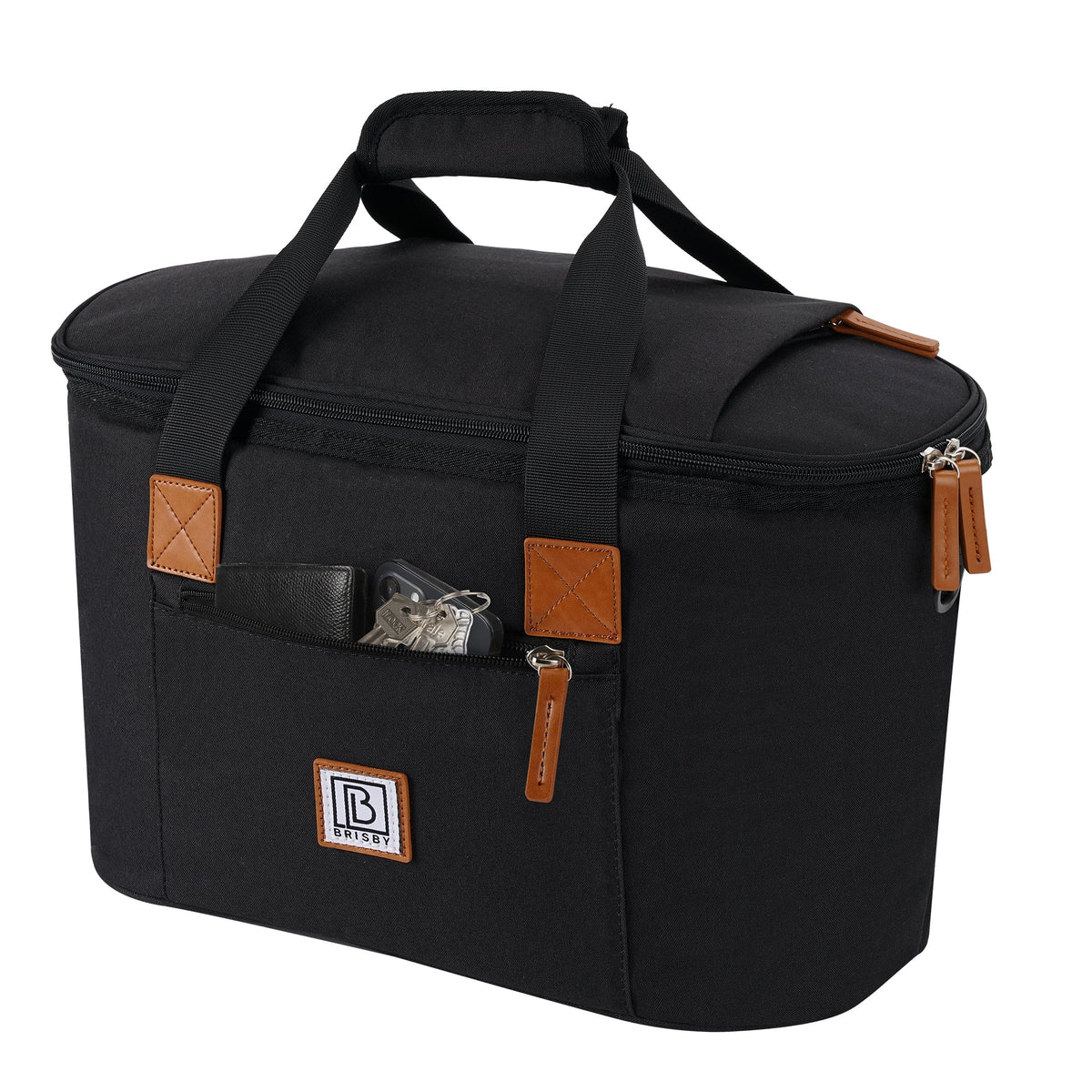 Brisby Koeltas 21L zwart - incl. 2 koelelementen, schouderband
