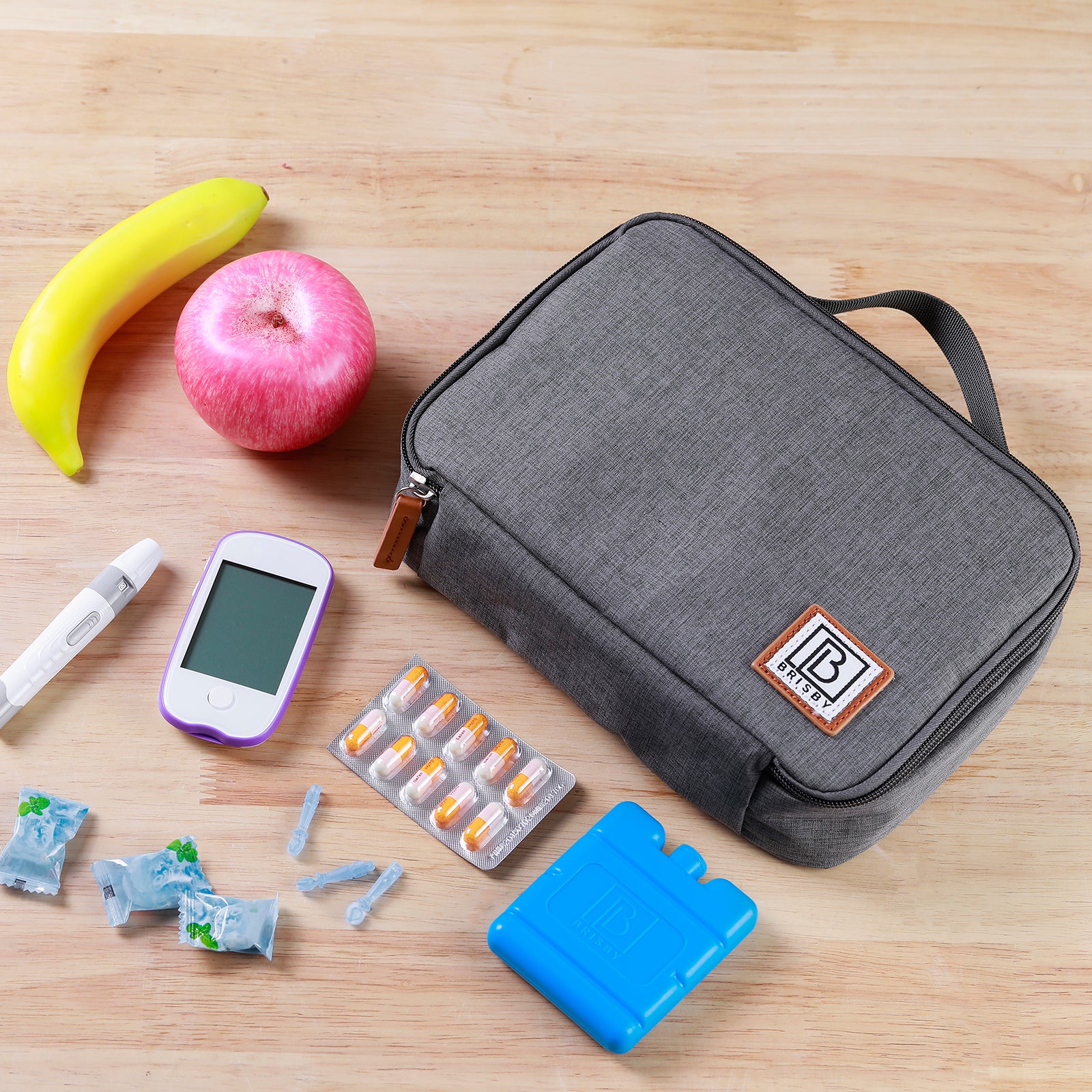 Cooler bag 2.5L dark gray - 4-layer insulated - free cooling element