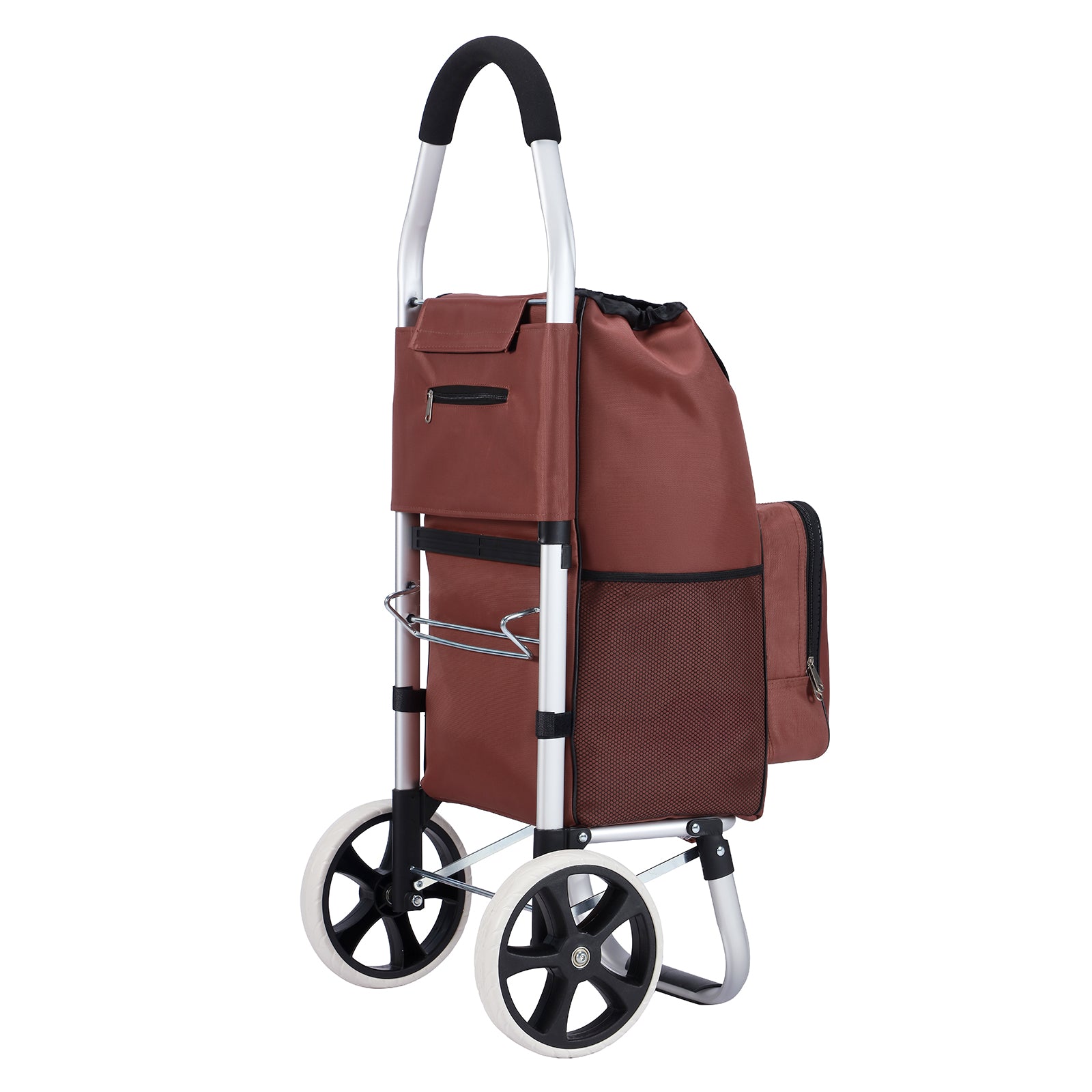 Boodschappentrolley Deluxe 50L met koelvak rood - boodschappenwagen - steekwagenfunctie