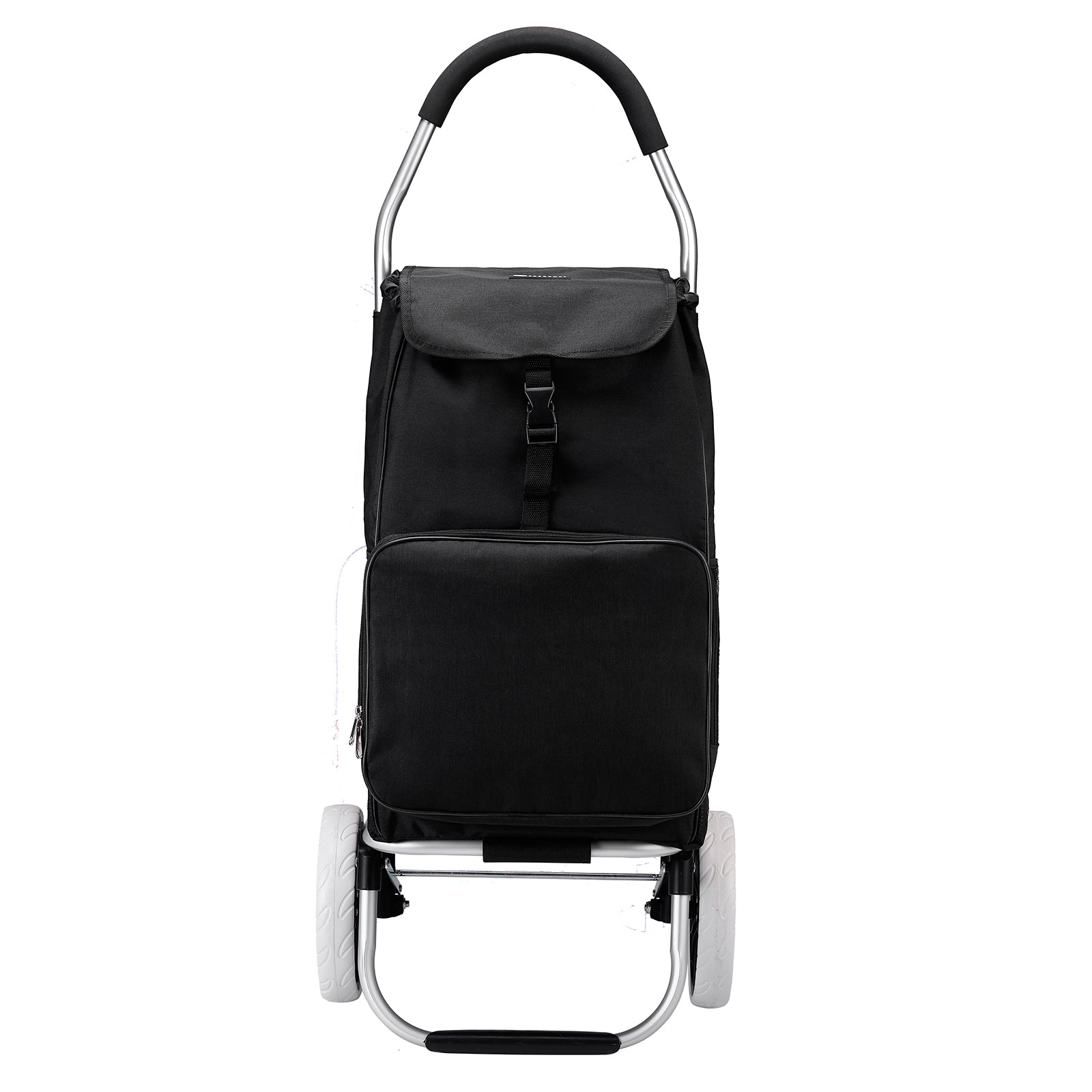 Shopping trolley 45L black - shopping trolley suspension - foldable - telescopic handle