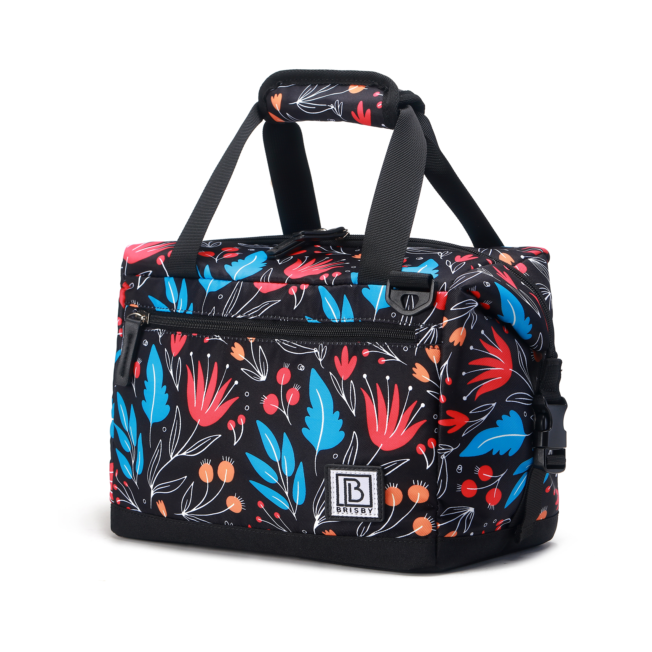 Cooler bag 12L night flower - Lunch bag - 4-layer insulated - extra space foldable - 2 free cooling elements - incl. shoulder strap