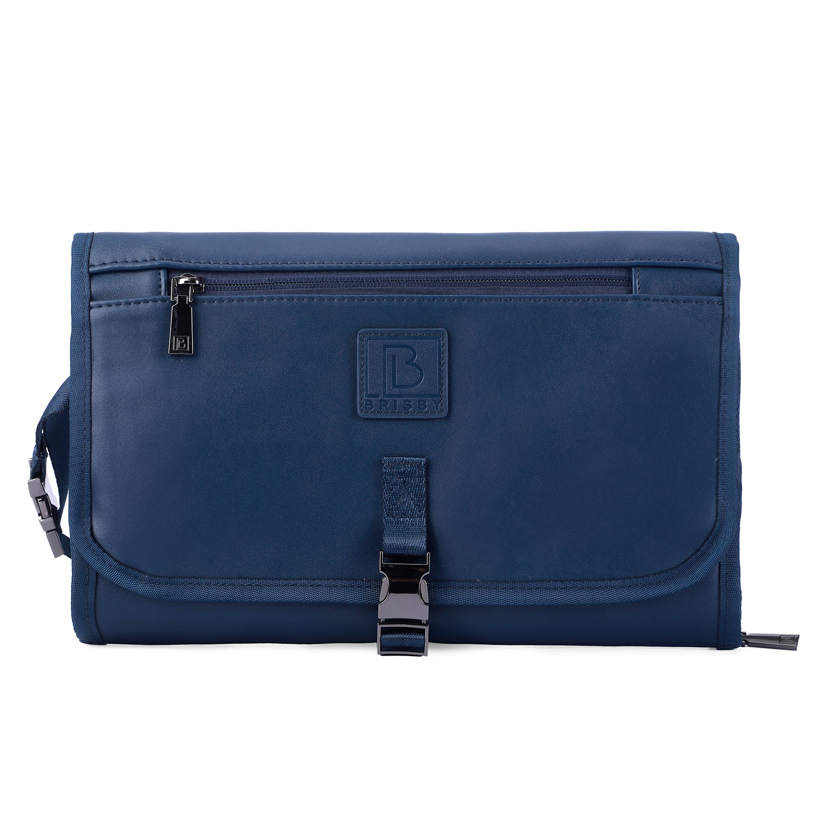 Venezia luiertas en weekendtas blauw - PU leer - schoudertas - slijtvast - Incl. buggy/kinderwagen haken, verschoonmat en koeltas