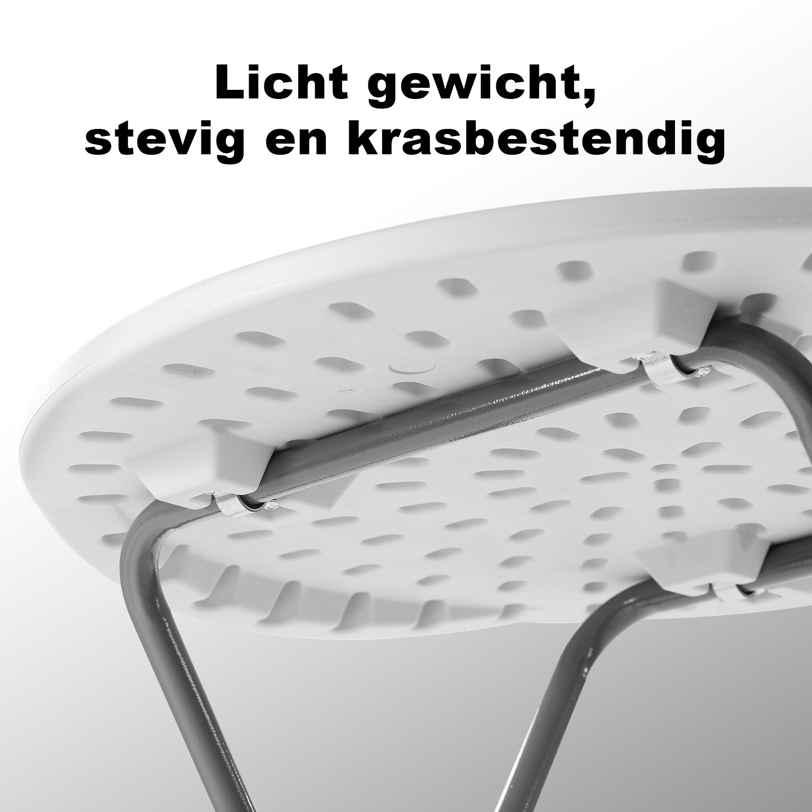 Bardi 2 x Salontafel - Bijzettafel Inklapbaar 60 x 74cm - Wit inclusief Witte Rokken