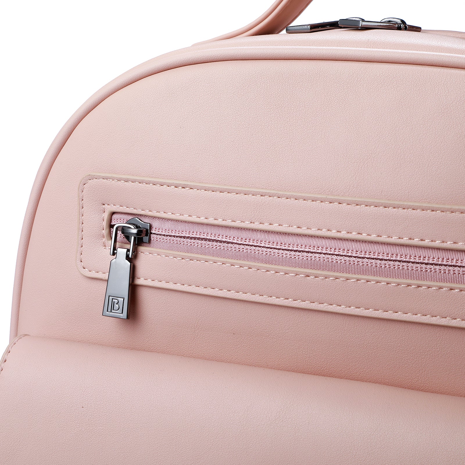 Venezia diaper bag and backpack pink - nursing bag - hard-wearing - incl. buggy/pram hooks, changing mat and cool bag - PU leather