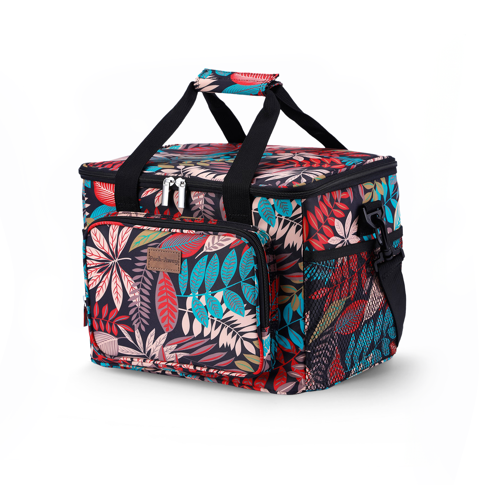 Cooler bag 15L jungle - lunch bag - 4-layer insulated - foldable - incl. 2 free cooling elements and carrying strap