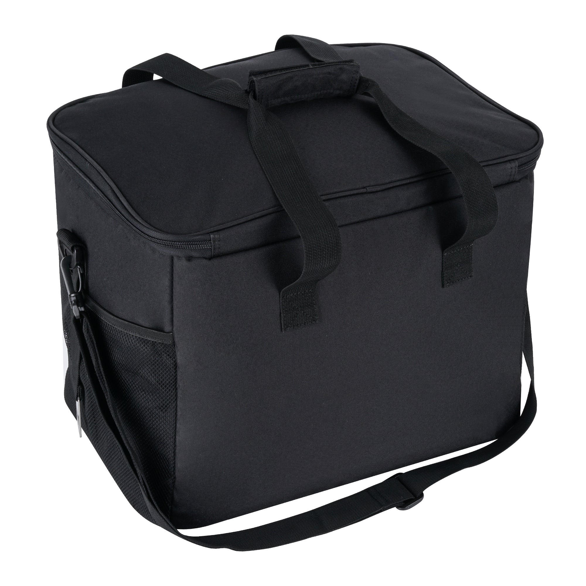 Cooler bag 40L black - lunch bag - foldable - 4-layer insulated - incl. 6 free cooling elements and carrying strap