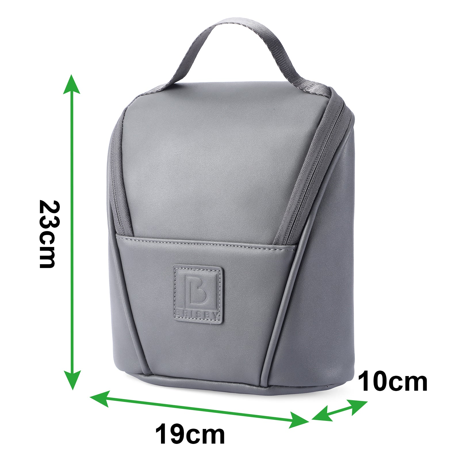 Venezia diaper bag and weekend bag set grey - PU leather - shoulder bag - wear-resistant - Incl. buggy/pram hooks, changing mat and cool bag