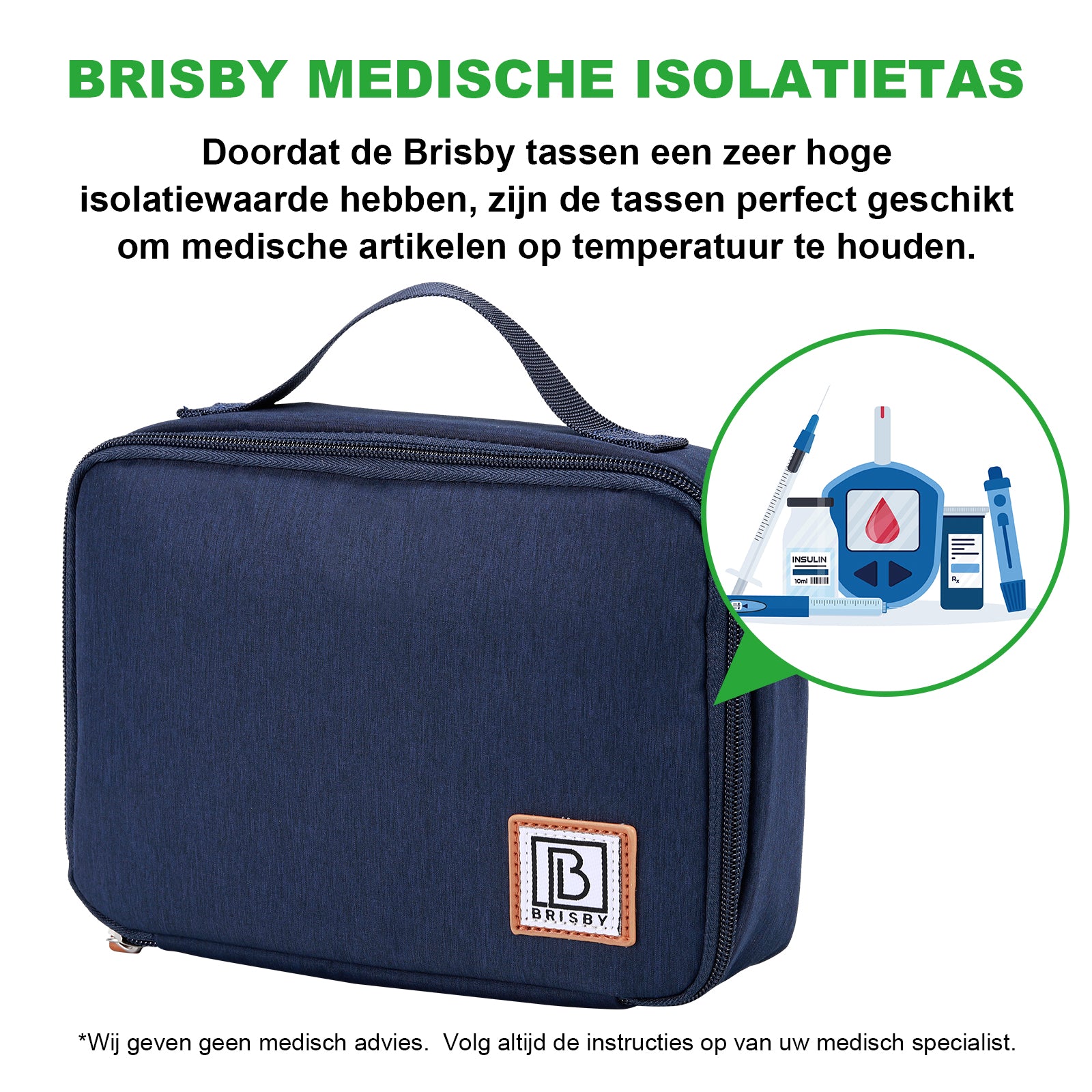 Cooler bag 2.5L blue - 4-layer insulated - free cooling element