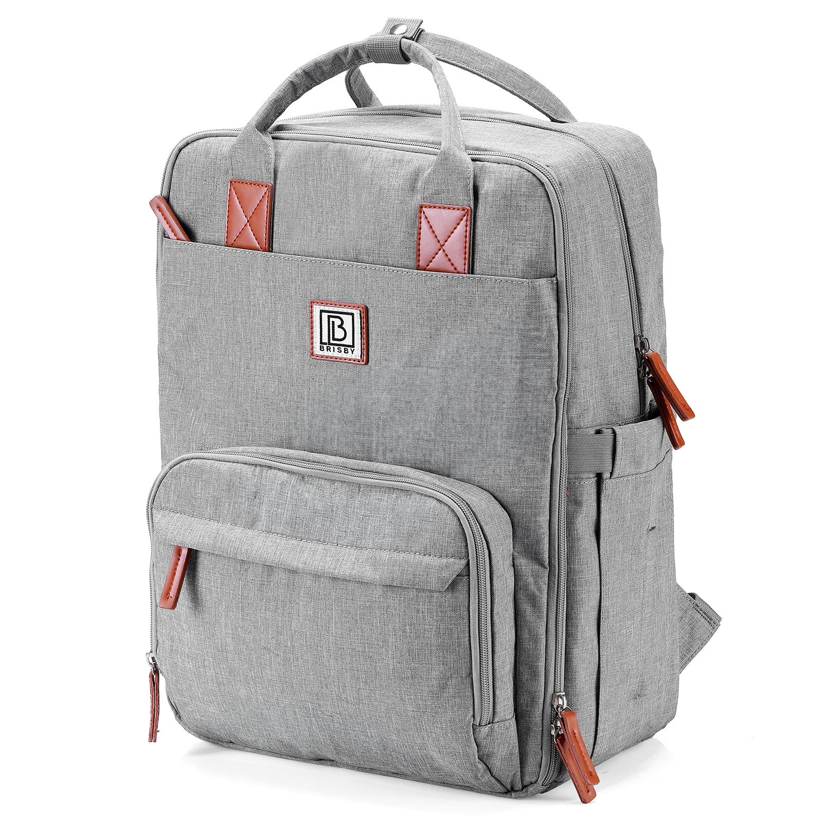 Brisby Rugtas unisex LTO lichtgrijs - waterafstotend - laptopvak - handbagage