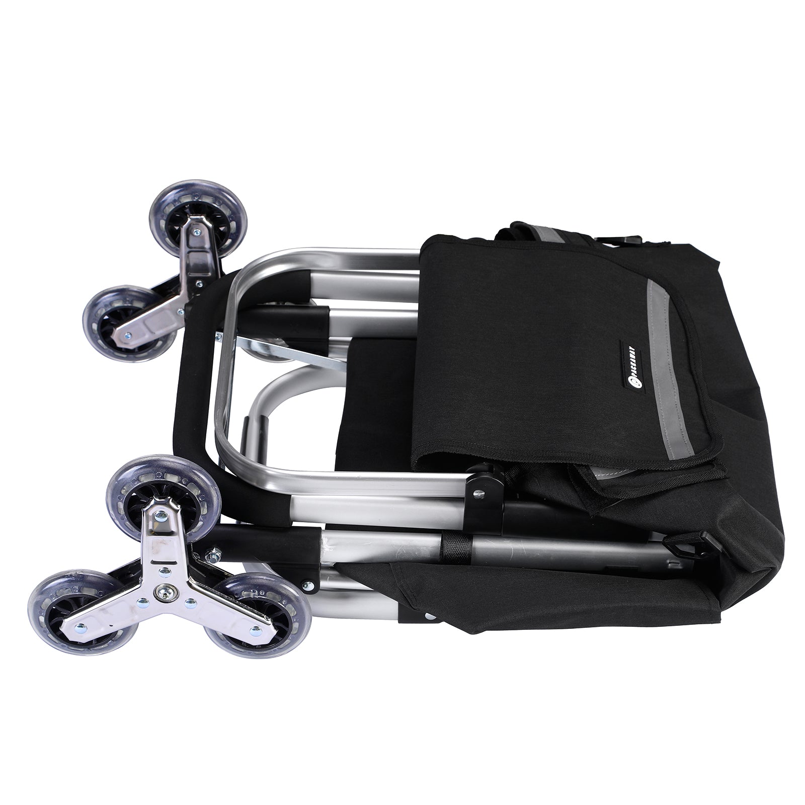 Packaway Boodschappentrolley 40L zwart - incl. trapwielen - steekwagenfunctie