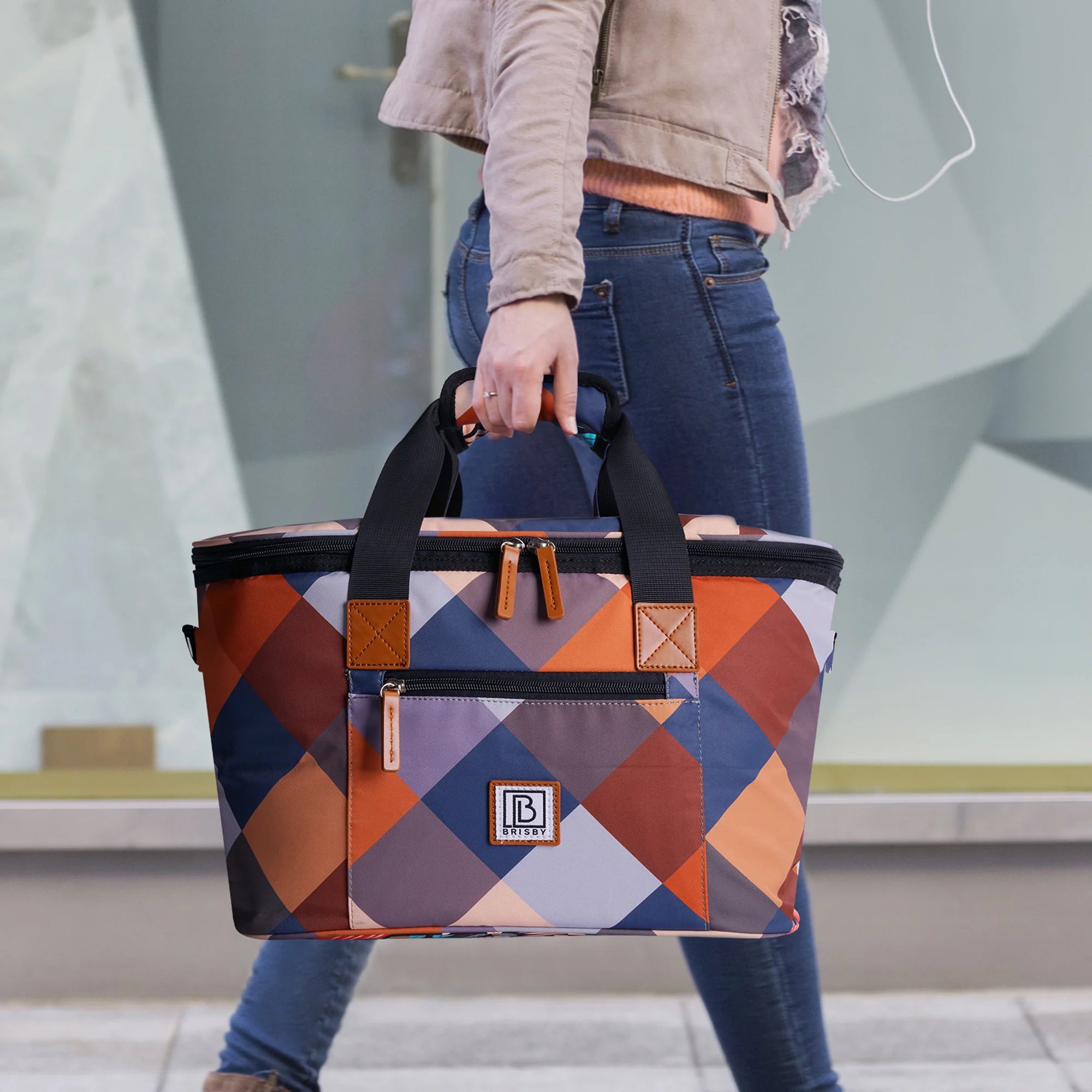 Cooler bag 21L block - Shopping bag - 4-layer insulated - 2 free cooling elements - incl. shoulder strap