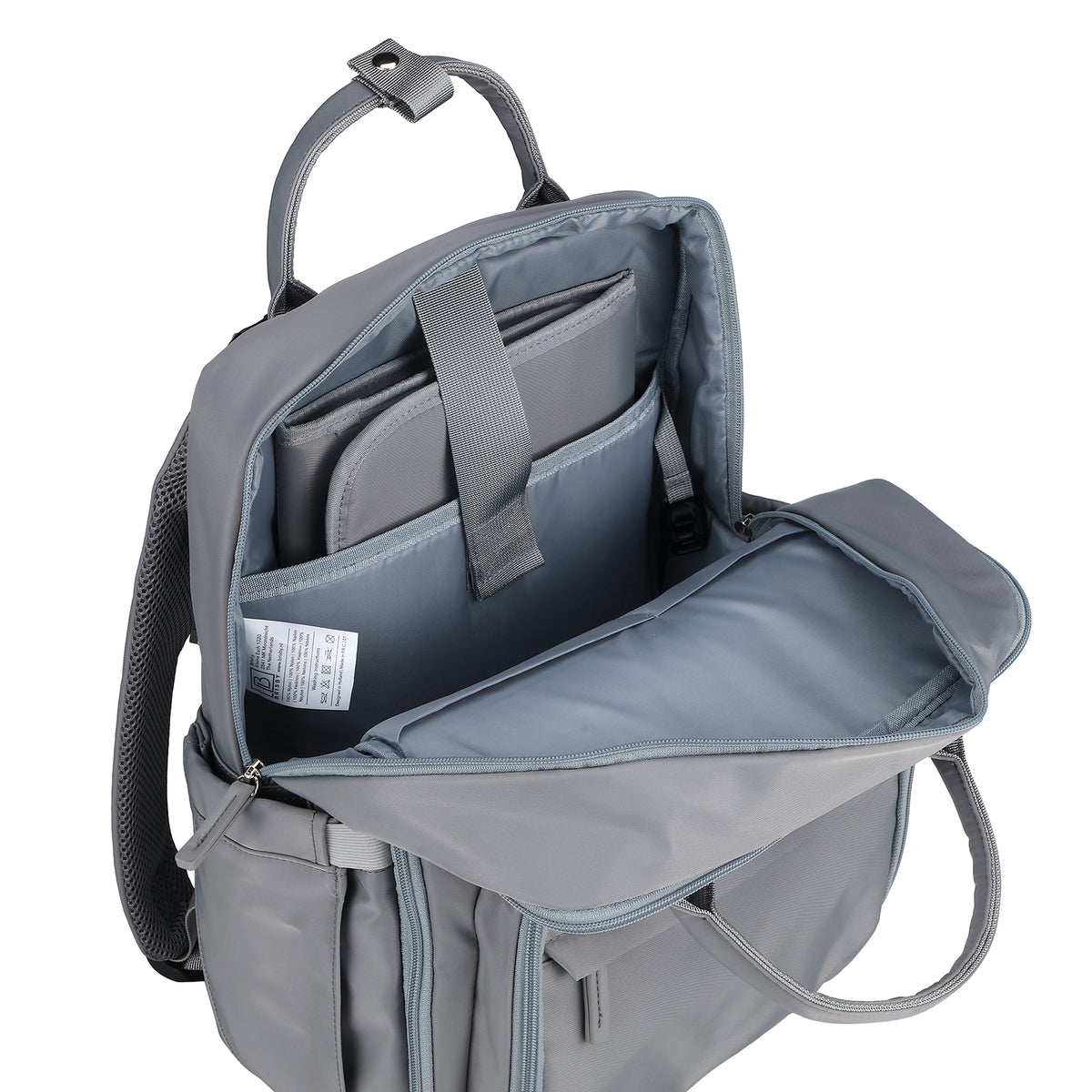 Brisby slijtvaste Luiertas – verzorgingstas – met buggymontage - Bluishgrey