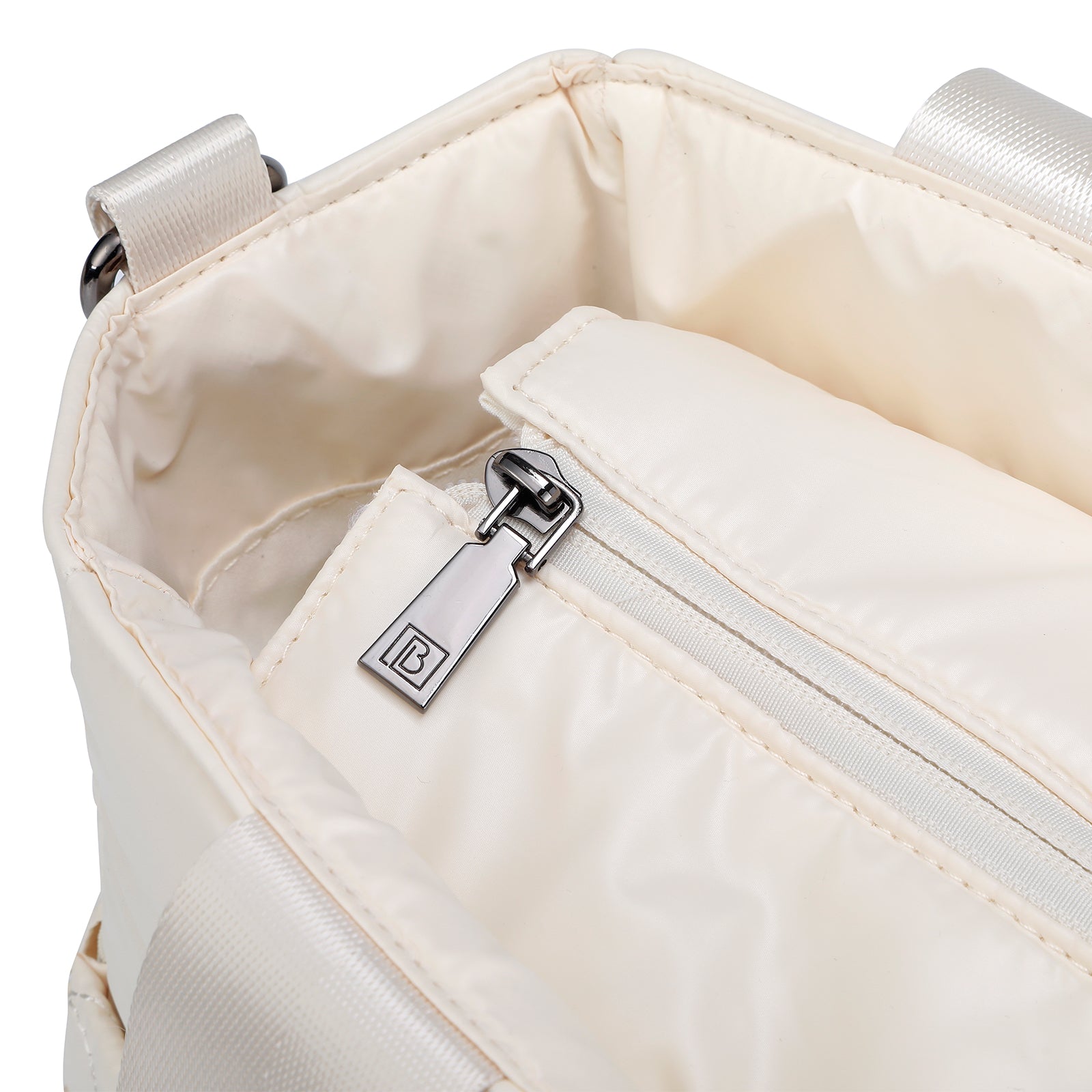 Florence diaper bag 17L cream - shoulder bag, changing bag - hard-wearing - incl. cool bag, changing mat and stroller hooks - nylon