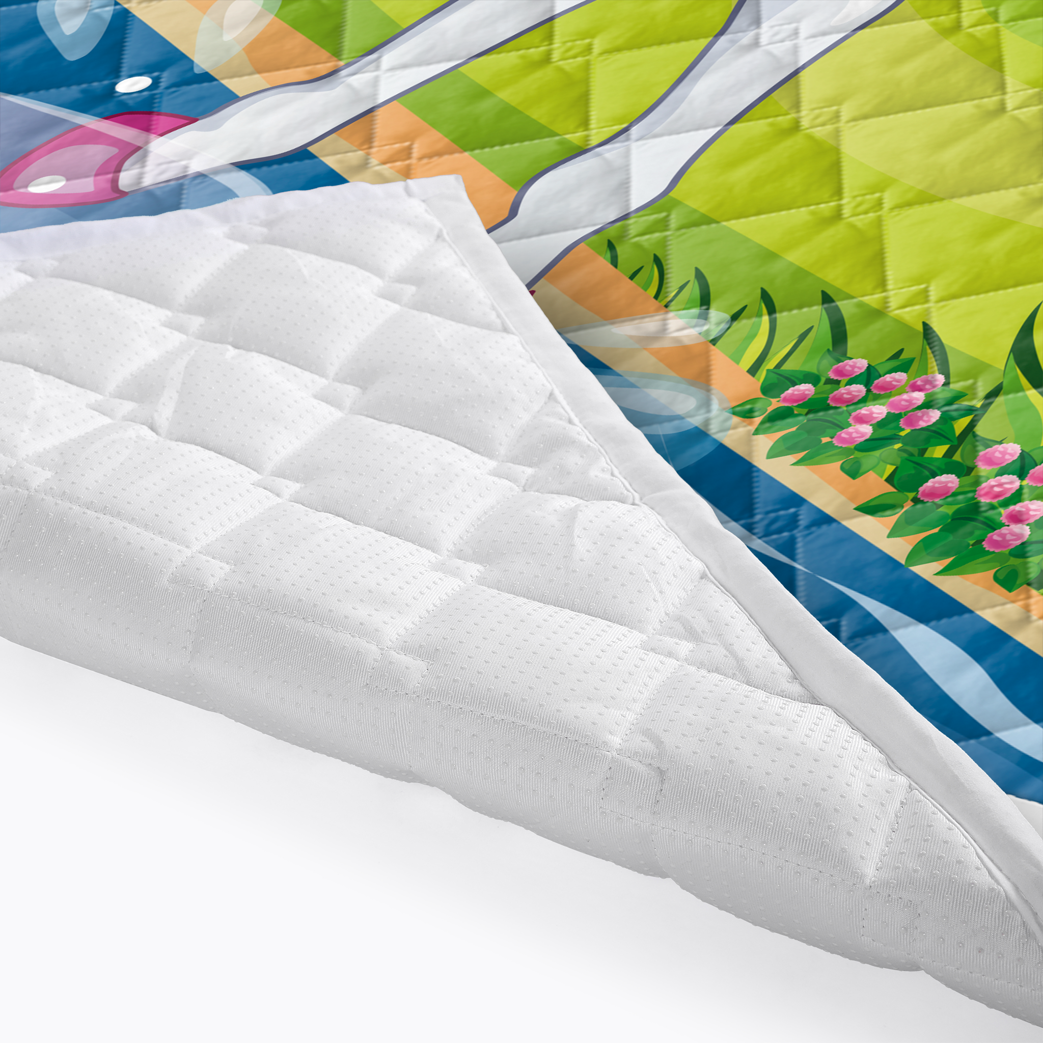 Play mat unicorn 150x200 - heavy quality - play mat - anti-slip - washable