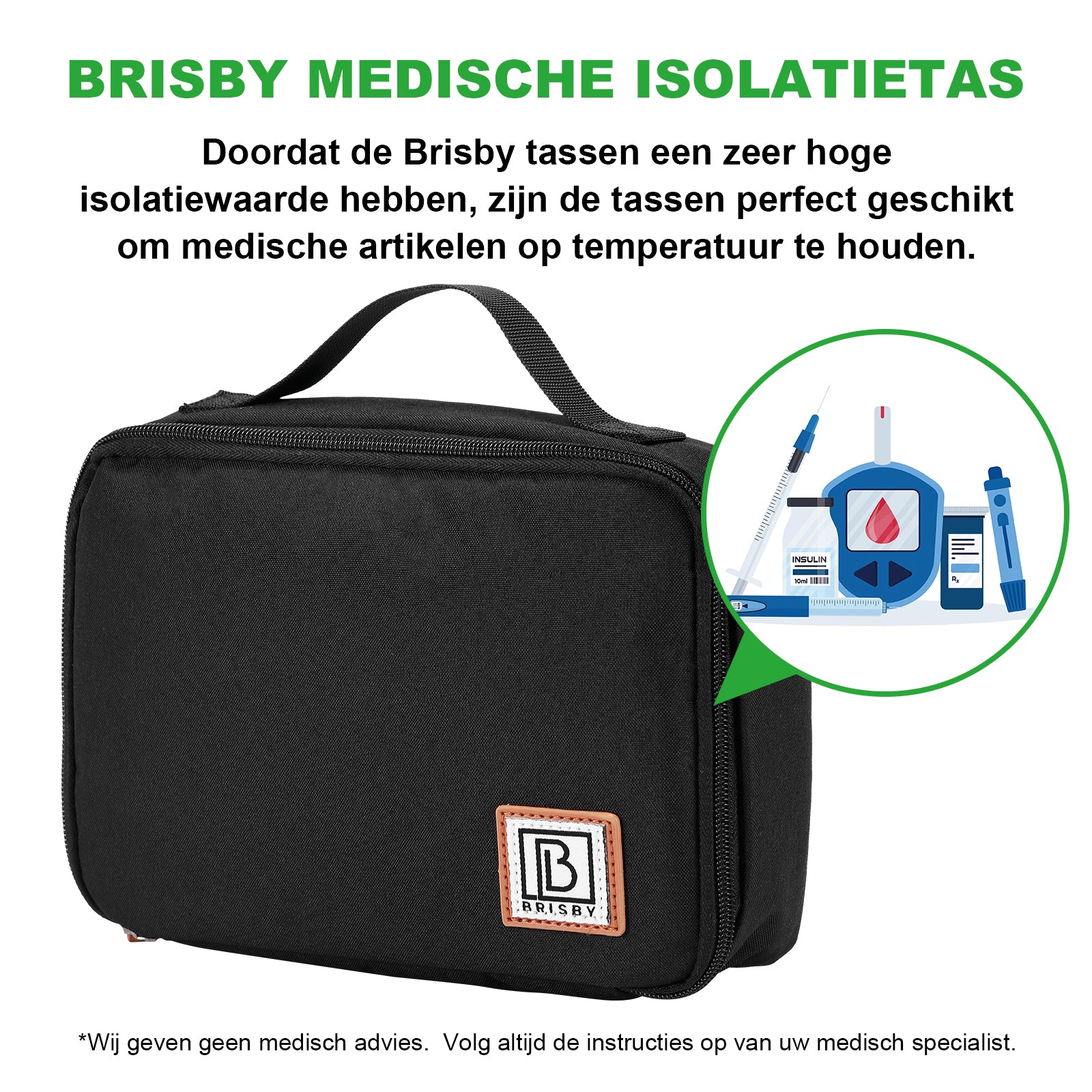 Cooler bag 2.5L black - 4-layer insulated - free cooling element