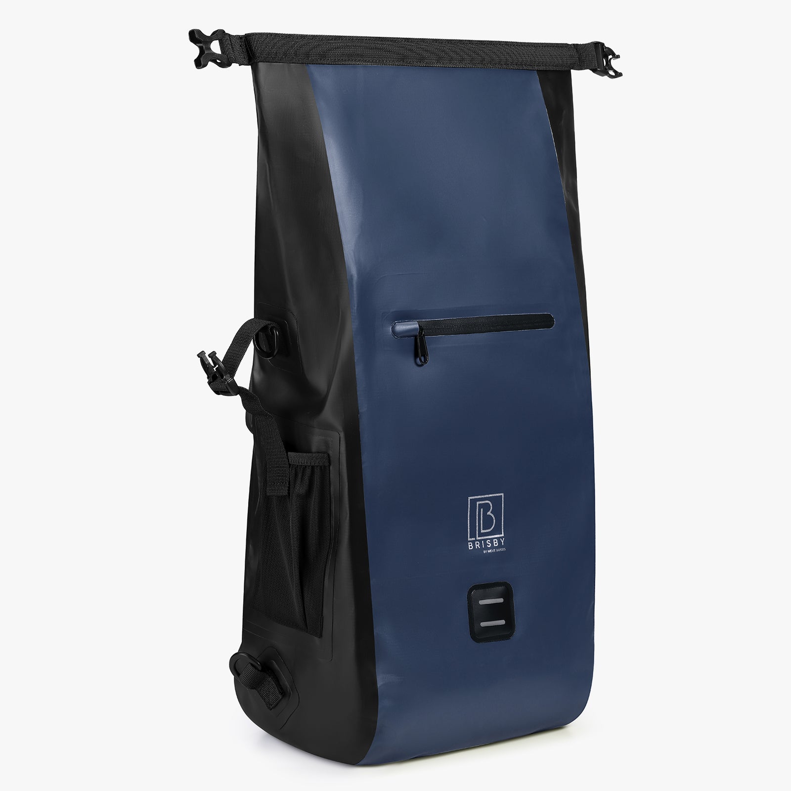 3 in 1 waterproof rolltop bicycle bag set 40-52L blue - reflective - high visibility - bicycle bag - backpack - shoulder bag