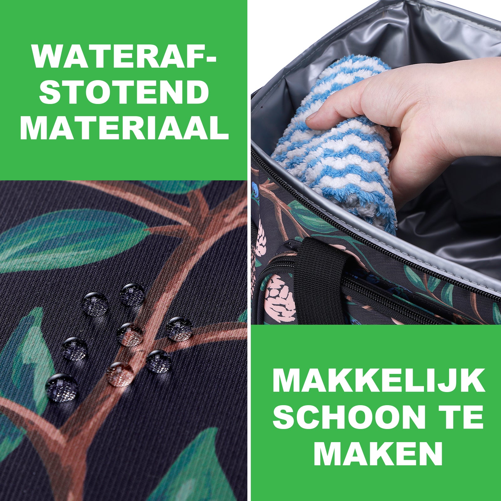 Cooler bag 15L passion flower - lunch bag - 4-layer insulated - foldable - incl. 2 free cooling elements and carrying strap