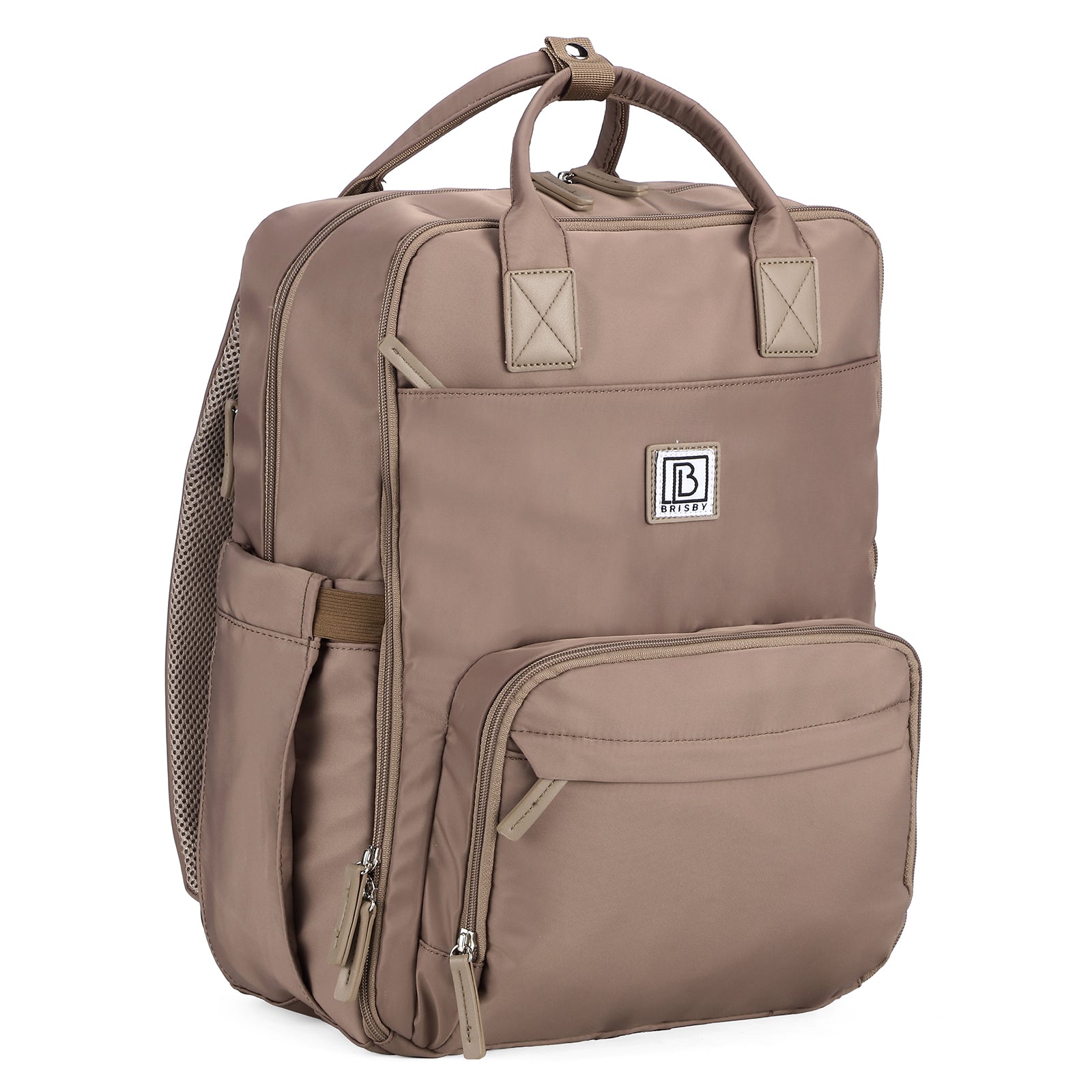 Brisby slijtvaste Luiertas – verzorgingstas – met buggymontage - Rose Gold