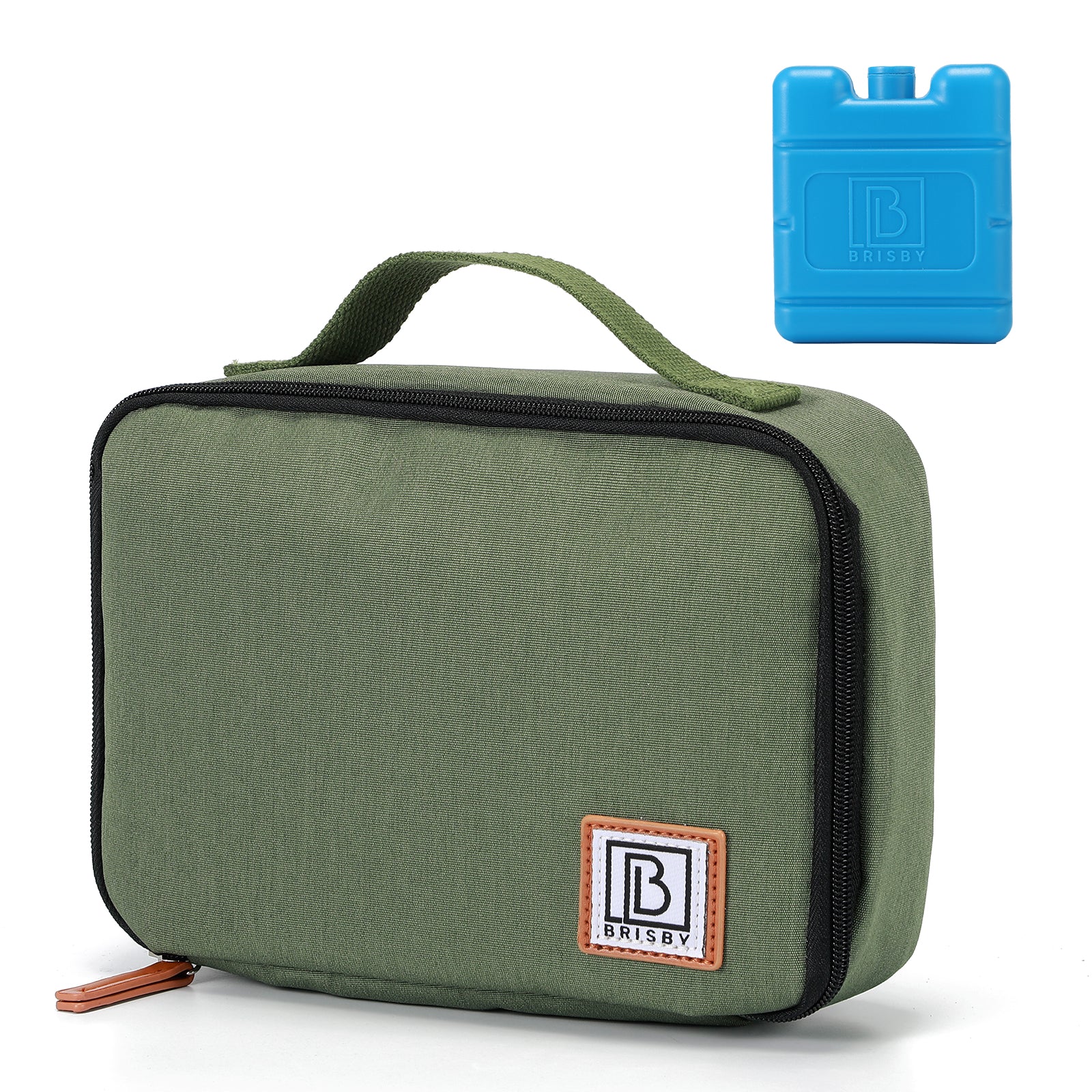 Cooler bag 2.5L green - 4-layer insulated - free cooling element