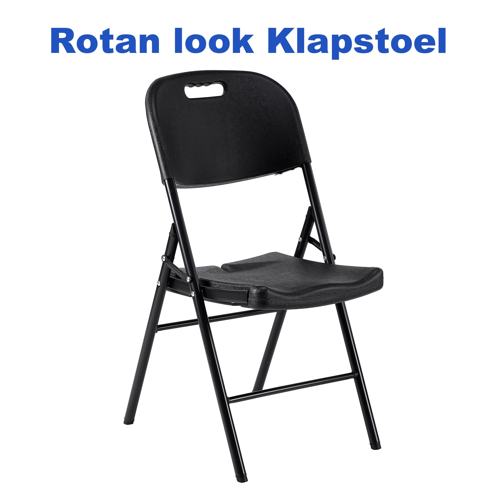 Bardi 4-piece folding chair set - Heavy-duty folding chair set, weather-resistant 47 x 54 x 87 cm. – Black