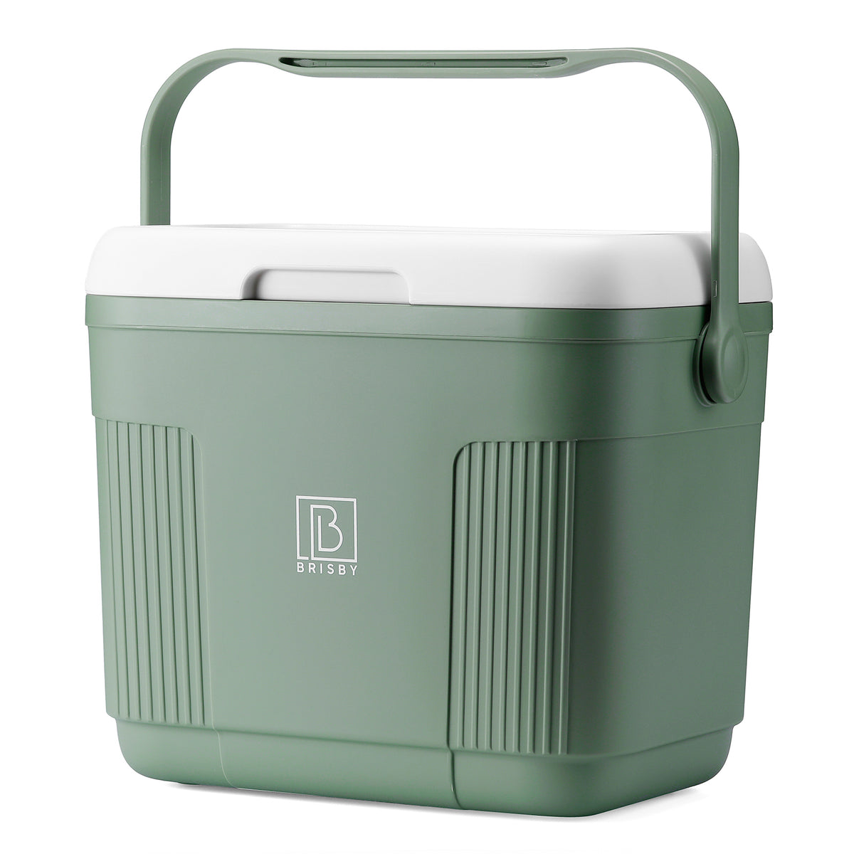 Brisby Koelbox 22L groen + 3-delige vershoudbakjes set - incl. 4 koelelementen