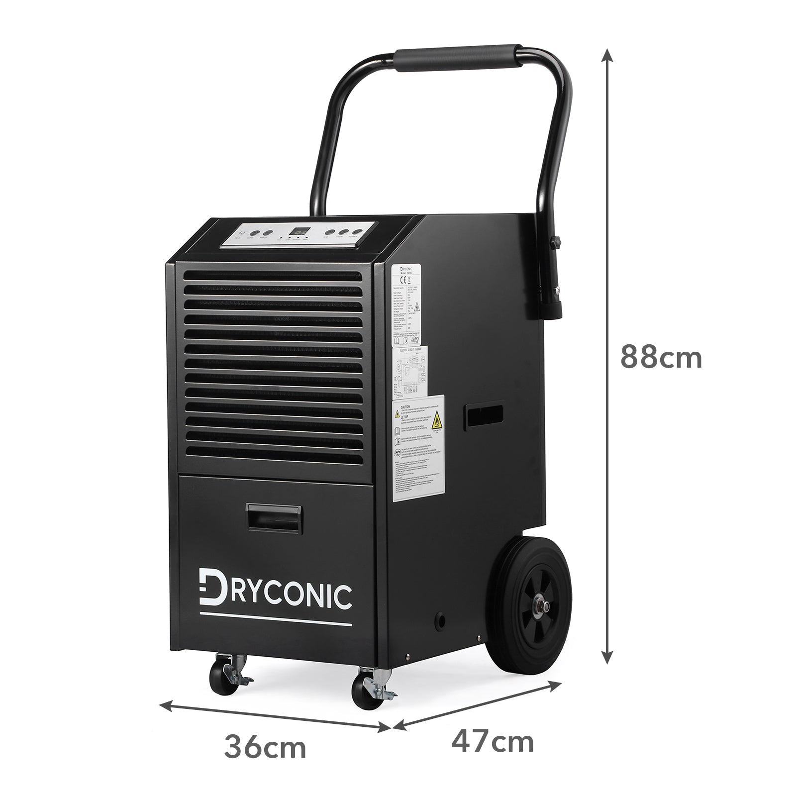Dryconic luchtontvochtiger 50L - professionele bouwdroger - continue afvoer - 5,5L watertank