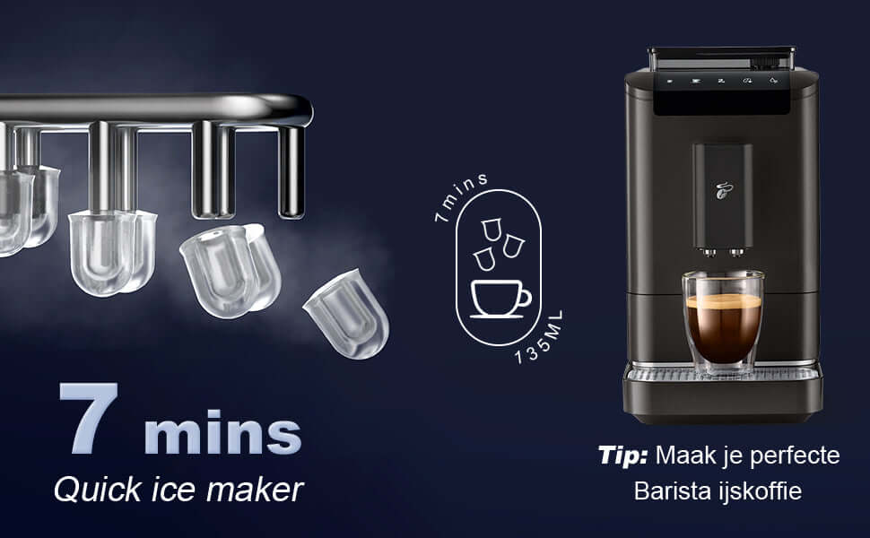 Bardi IJsblokjesmachine - 2 Liter - 12KG IJsblokjes in 24 uur - met IJsschep - Inclusief Luxe Thermosbeker en Ijsschep - Wit Brisby Rugzak voor Dames & Heren – Comfortabele, Waterafstot