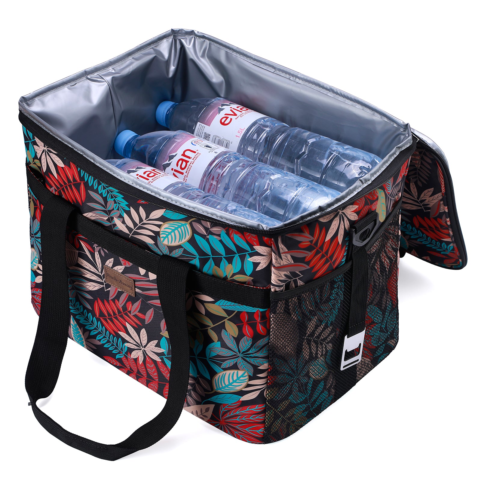 Cooler bag 30L jungle - lunch bag - foldable - 4-layer insulated - incl. 4 free cooling elements and carrying strap