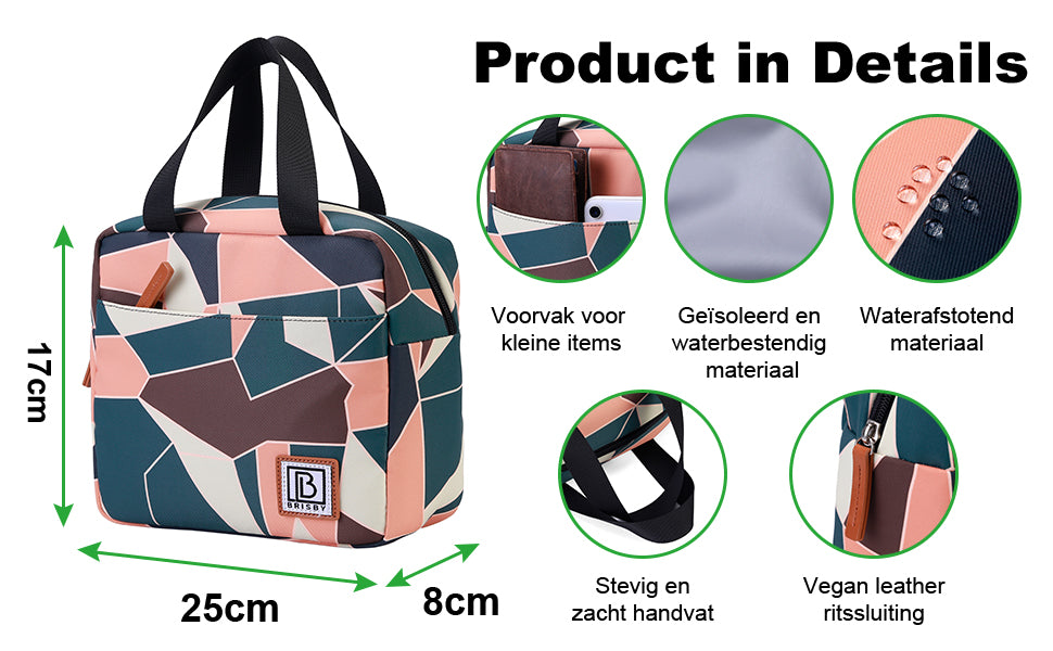 Cooler bag 4L abstract colours - 4-layer insulated - free cooling element