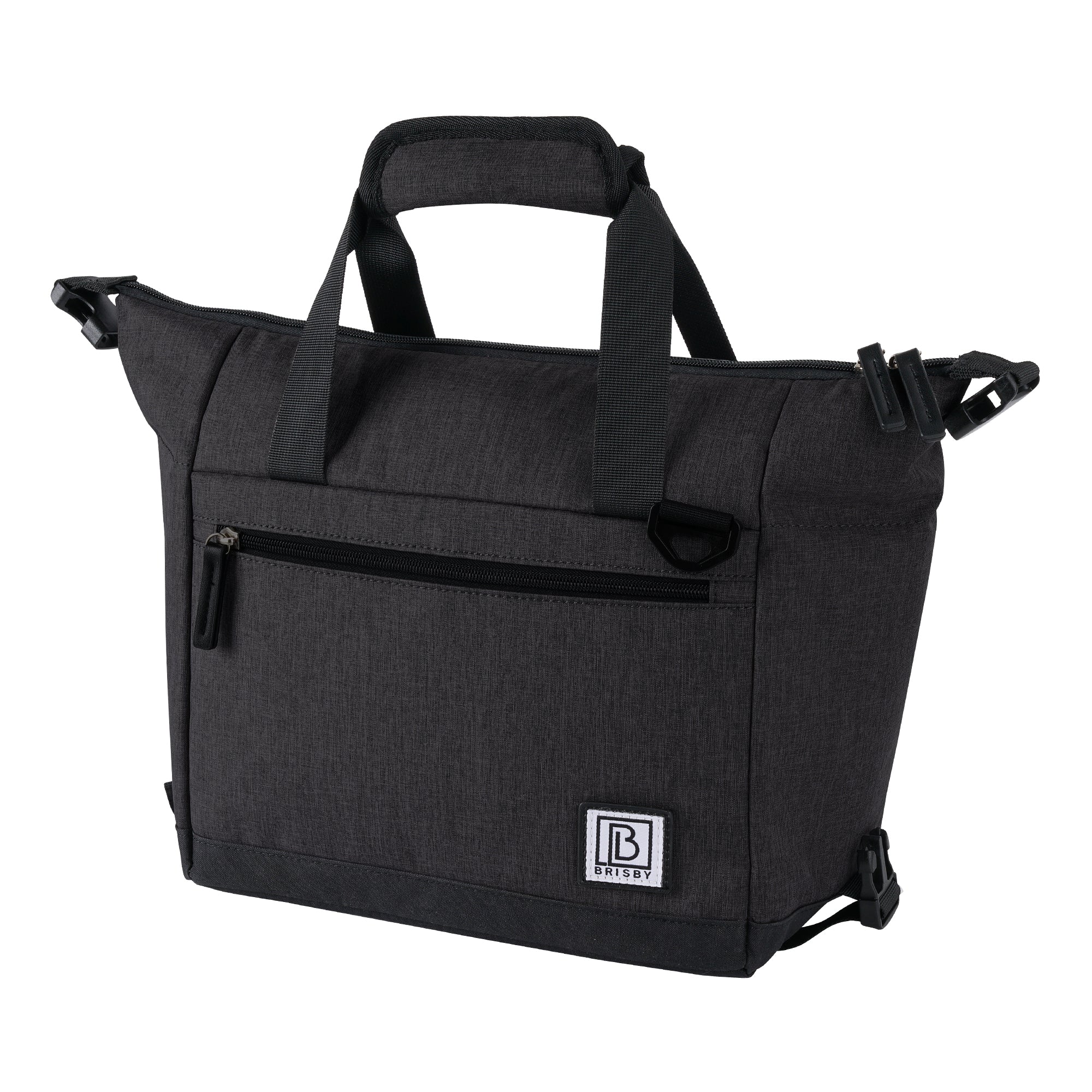 Cooler bag 12L black - Lunch bag - 4-layer insulated - extra space foldable - 2 free cooling elements - incl. shoulder strap
