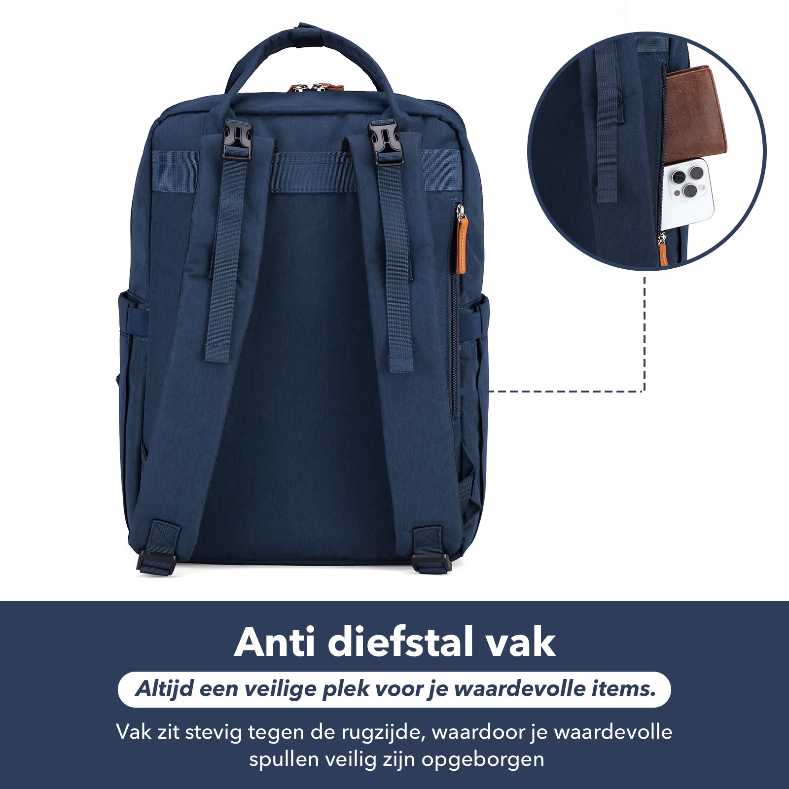 Brisby Luiertas original blauw - incl. buggymontage en verschoningsmat