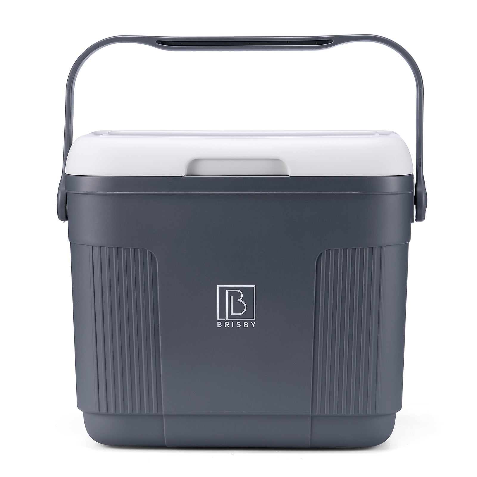 Brisby Koelbox 22L grijs + 3-delige vershoudbakjes + 2 thermosflessen 0,5L set