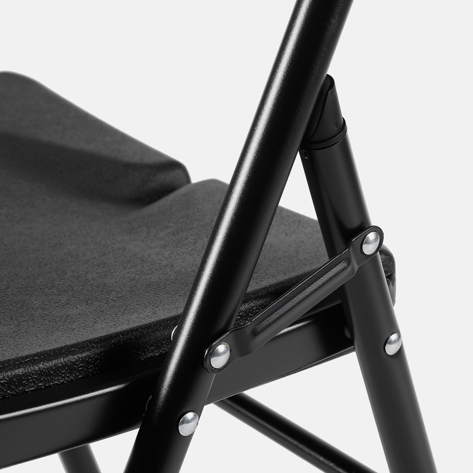 Bardi 8-delige Klapstoelen set zwaar zwart - 200 kg draagvermogen