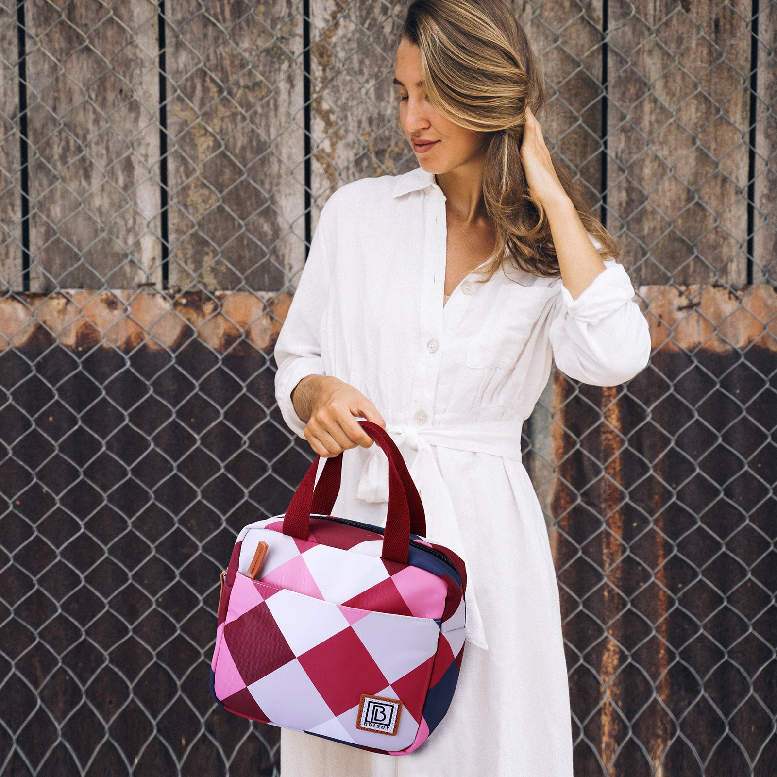 Cooler bag 4L block rose - 4-layer insulated - free cooling element