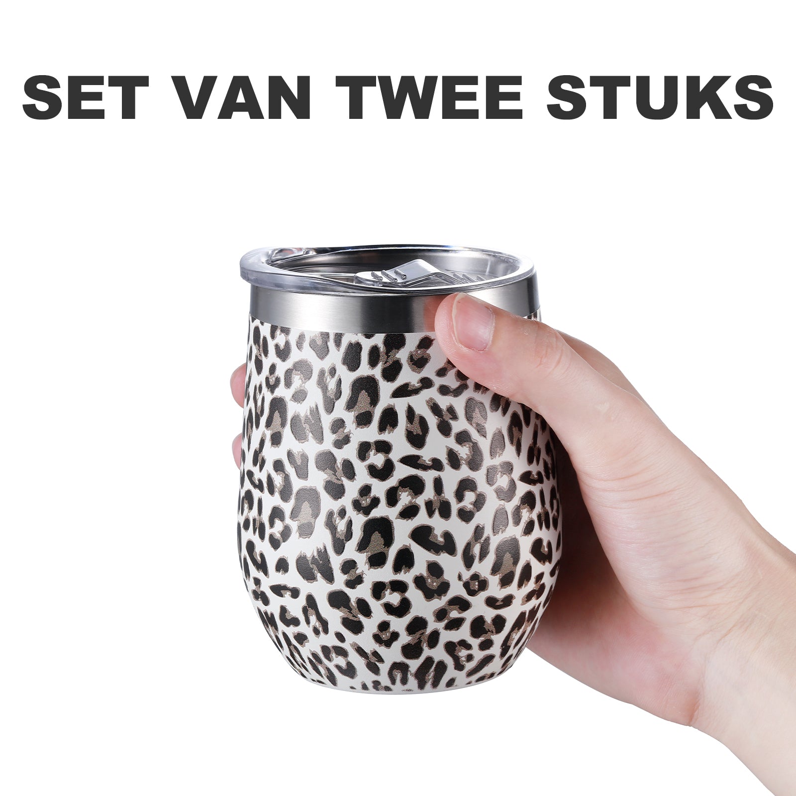 Bardi Thermosbekers 0,3L RVS leo set - incl. deksels - dubbelwandig