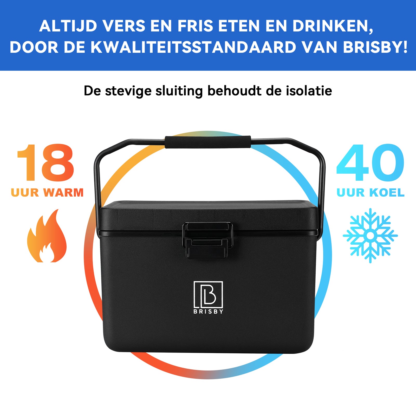 Cool box 12L with handle black - dividers - cutting boards - up to 40 hours insulation - incl. 2 cooling elements of 200ml