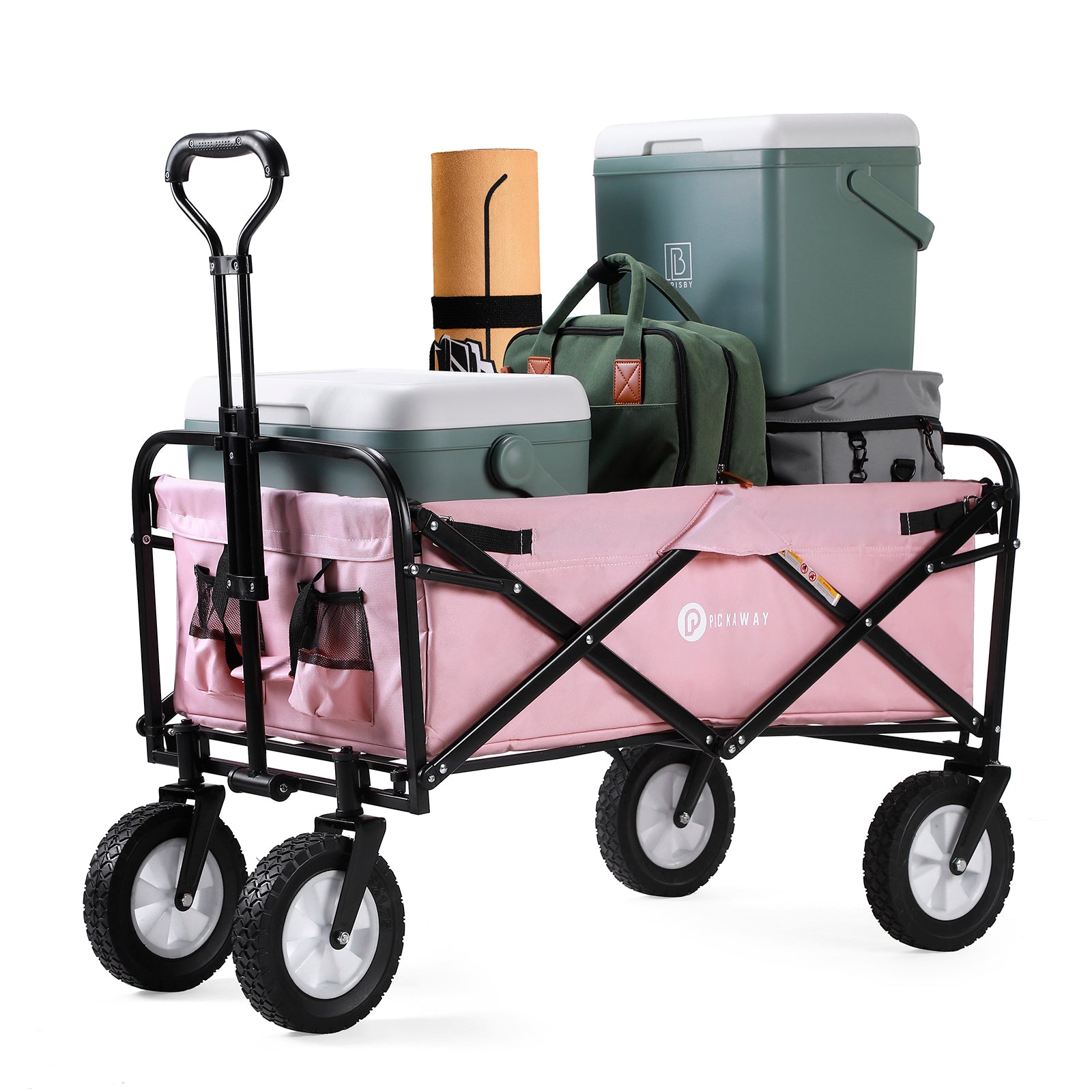 Packaway Bolderkar 70kg roze - opvouwbaar - wasbaar