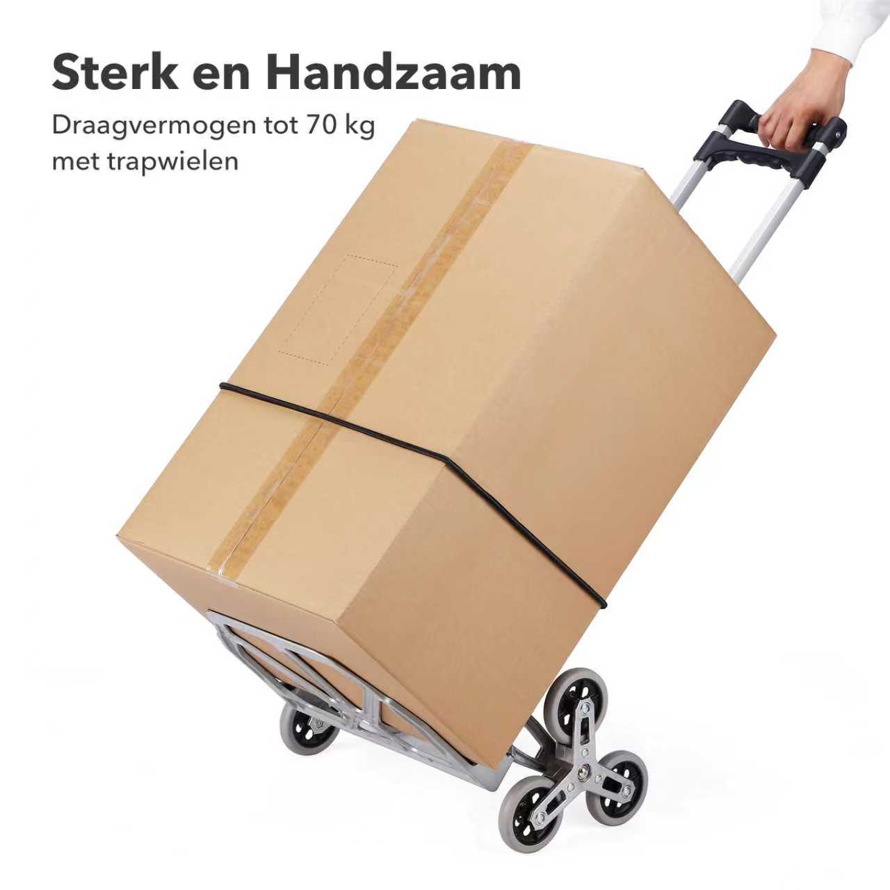 Packaway Steekwagen 70 kg - opvouwbaar - trapwielen - telescopisch handvat - aluminium