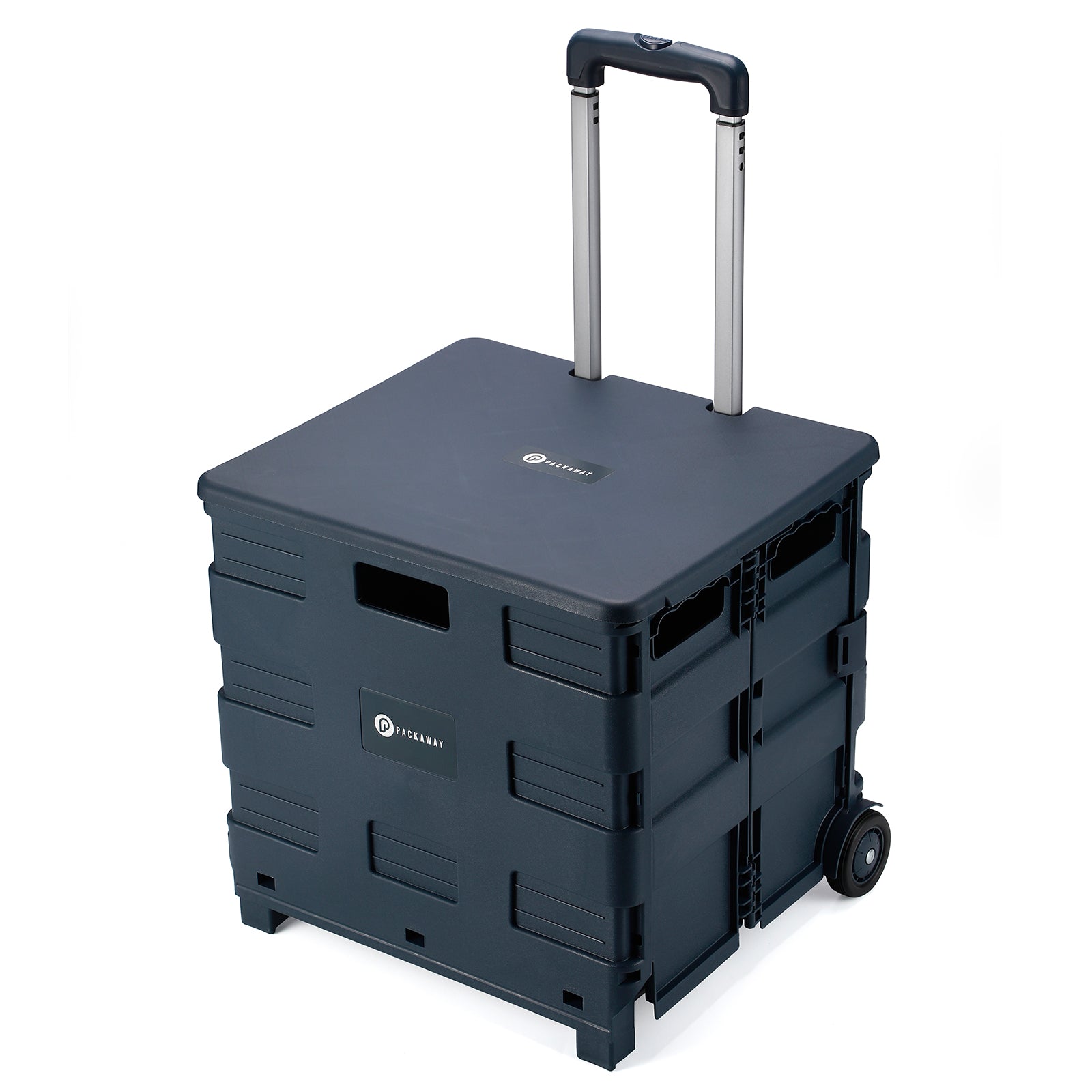 Packaway Boodschappentrolley krat XL 50L blauw - incl. deksel
