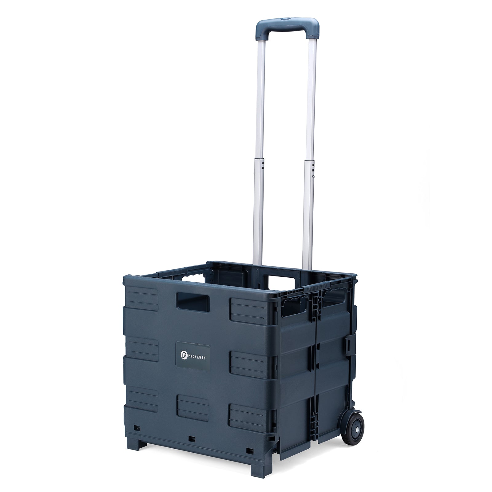 Packaway XL Foldable Shopping Trolley with wheels - Shopping crate - Storage box - Shopping trolley - Folding crate - 50 Liters - Blue