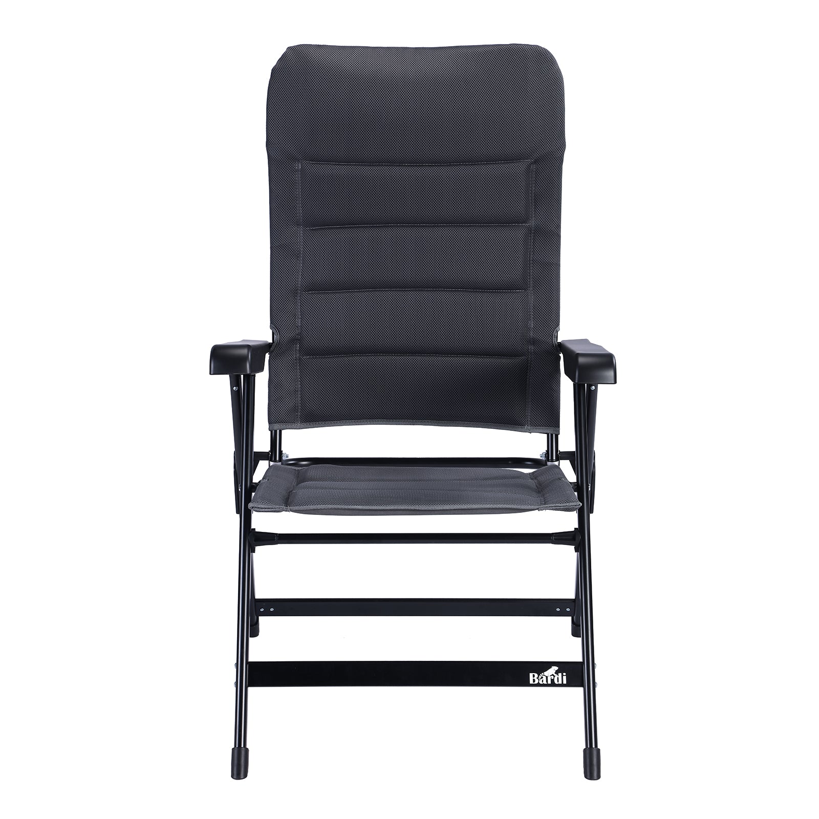 4-delige luxe campingstoelen set - 7 standen - 120 kg draagvermogen - lichtgewicht - grijs